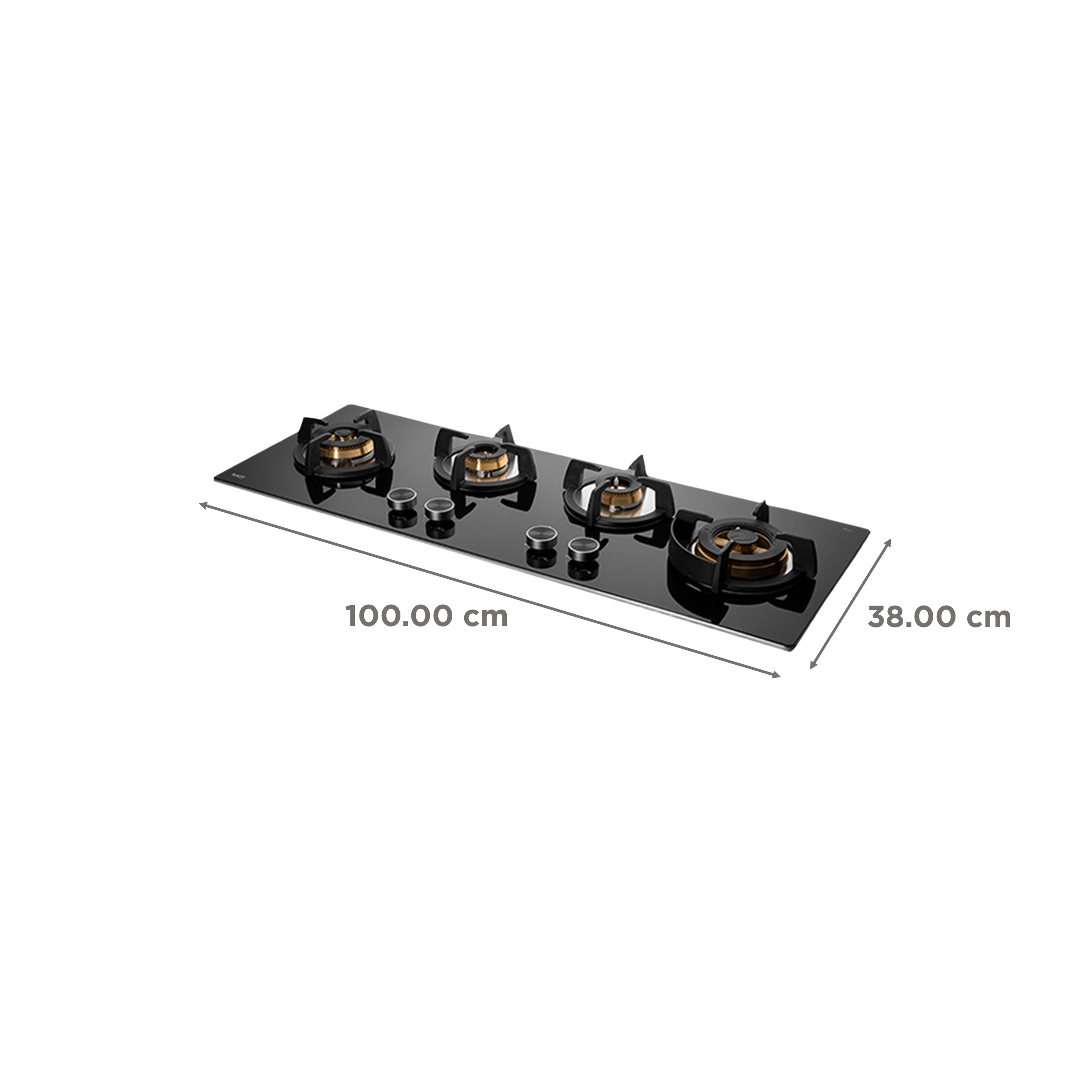 KAFF Bellini-F Tempered Glass Top 4 Burner Automatic Hob (Flame Failure Device, Black)_2