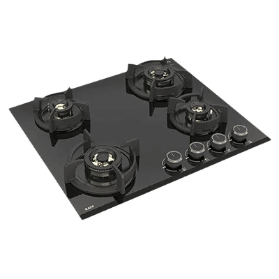 KAFF ASF 604 Tempered Glass Top 4 Burner Automatic Electric Hob (Flame Failure Device, Black)