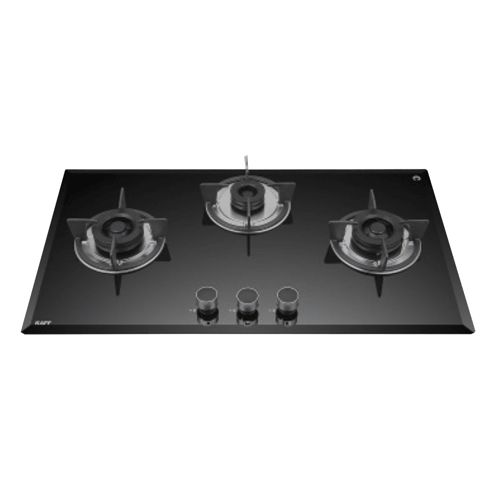 KAFF FBB 783 Tempered Glass Top 3 Burner Automatic Electric Hob (Enamelled Matt Finish Grills, Black)_1