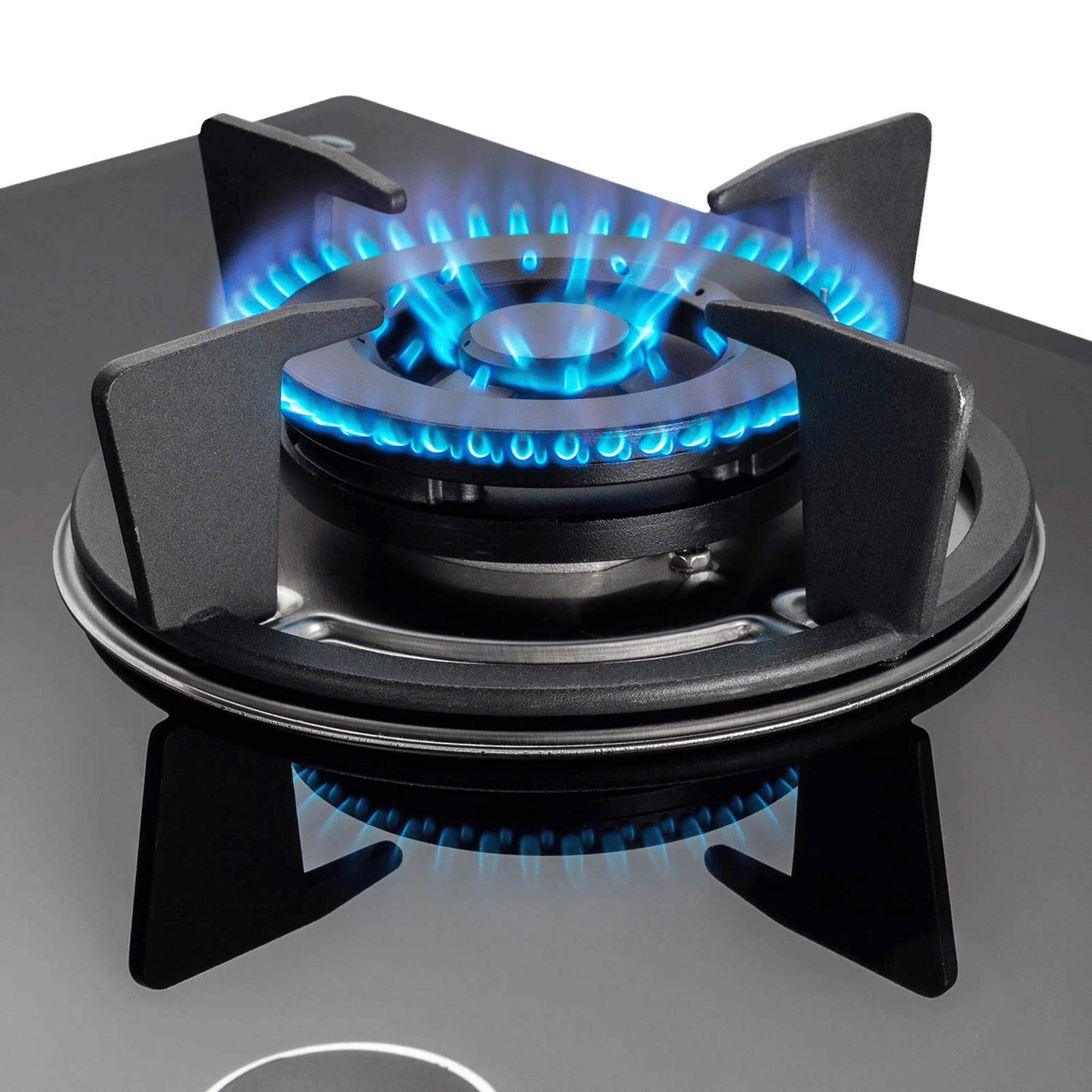 KAFF FBB 783 Tempered Glass Top 3 Burner Automatic Electric Hob (Enamelled Matt Finish Grills, Black)_4