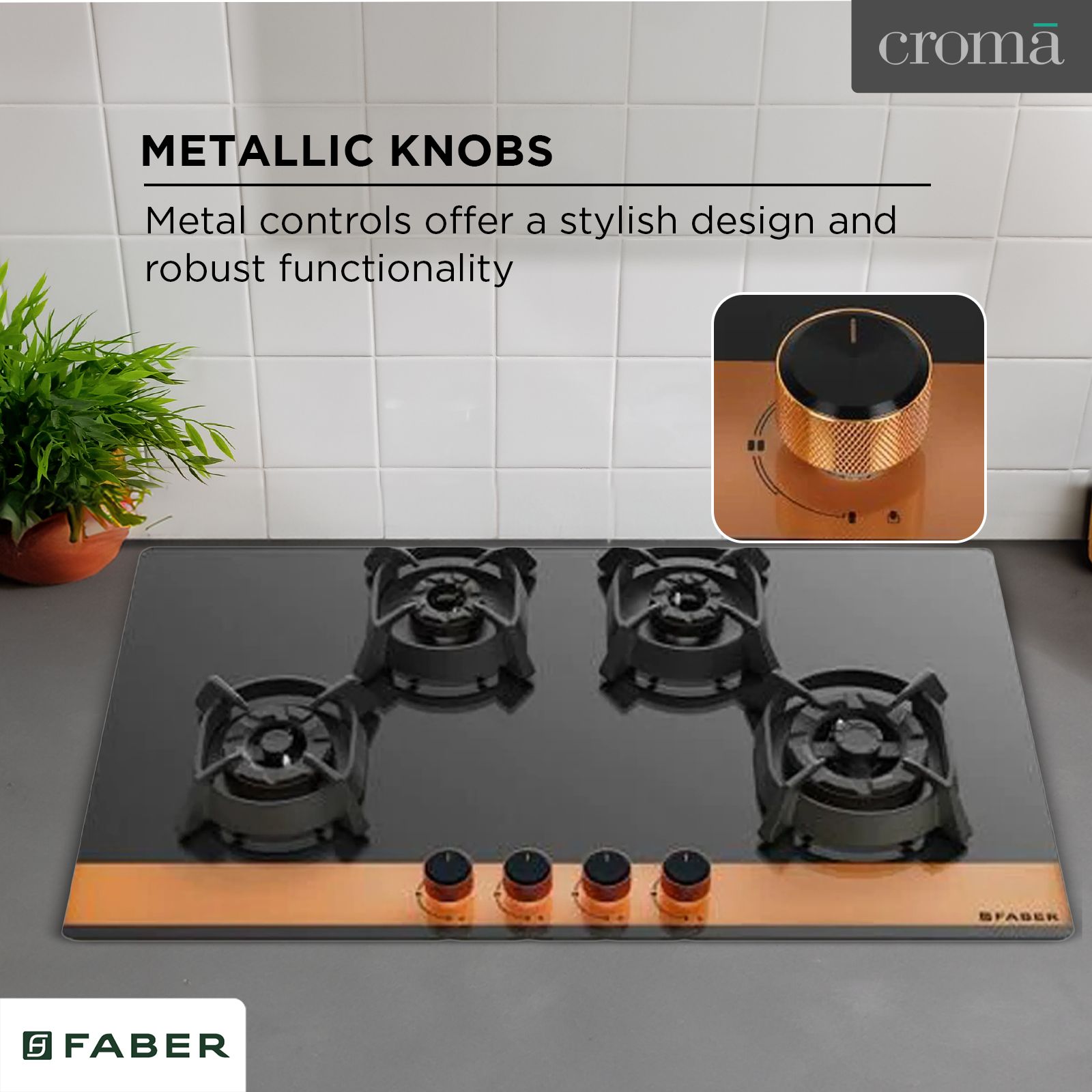 Faber Utopia Pro HT 804 BR CI Toughened Glass Top 4 Burner Automatic Electric Hob (Flame Failure Device, Black) Faber Utopia Pro HT 804 BR CI Toughened Glass Top 4 Burner Automatic Electric Hob (Flame Failure Device, Black)_13