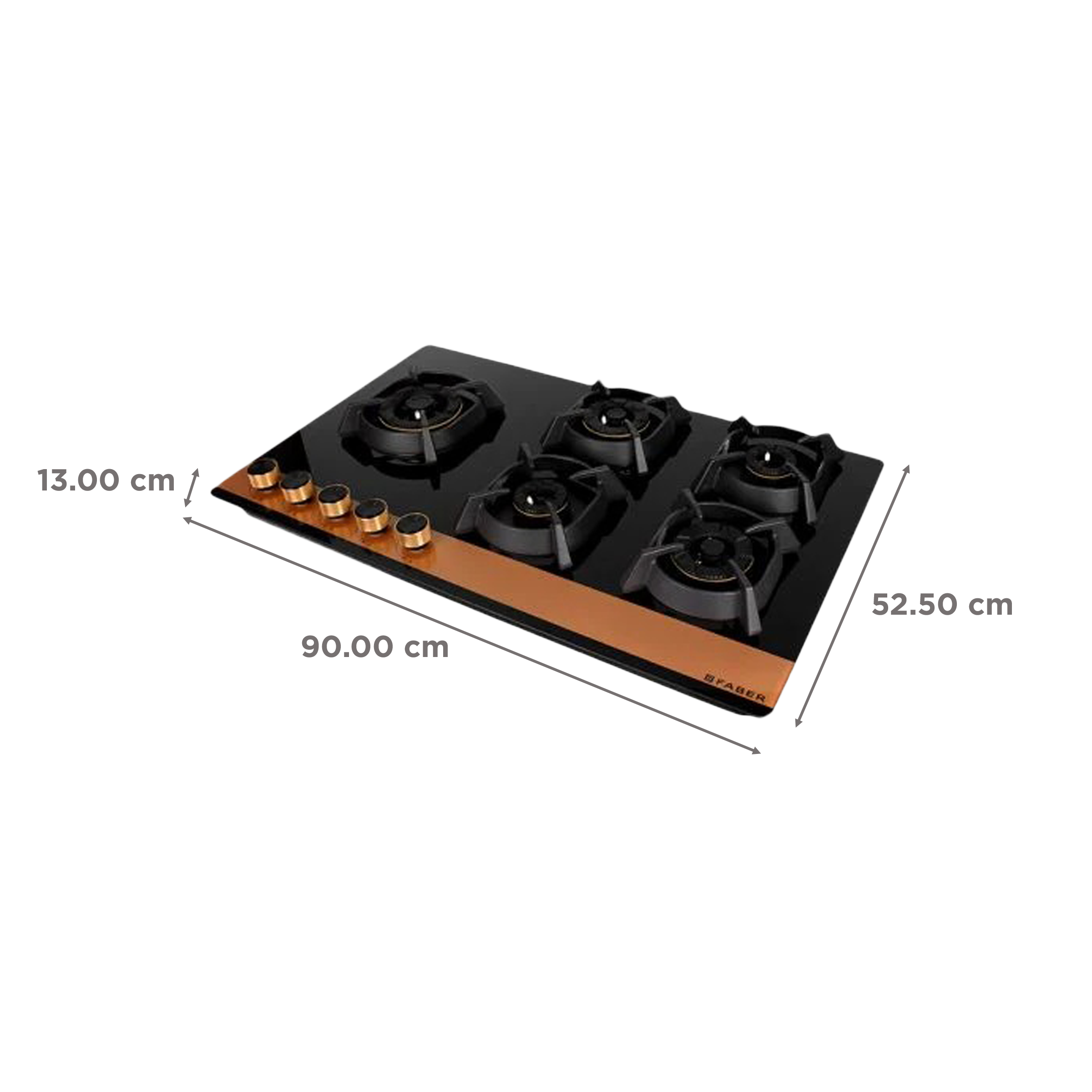 Faber Utopia Pro HT 905 BR CI 5 Burner Automatic Electric Hob (Flame Failure Device, Black)_2