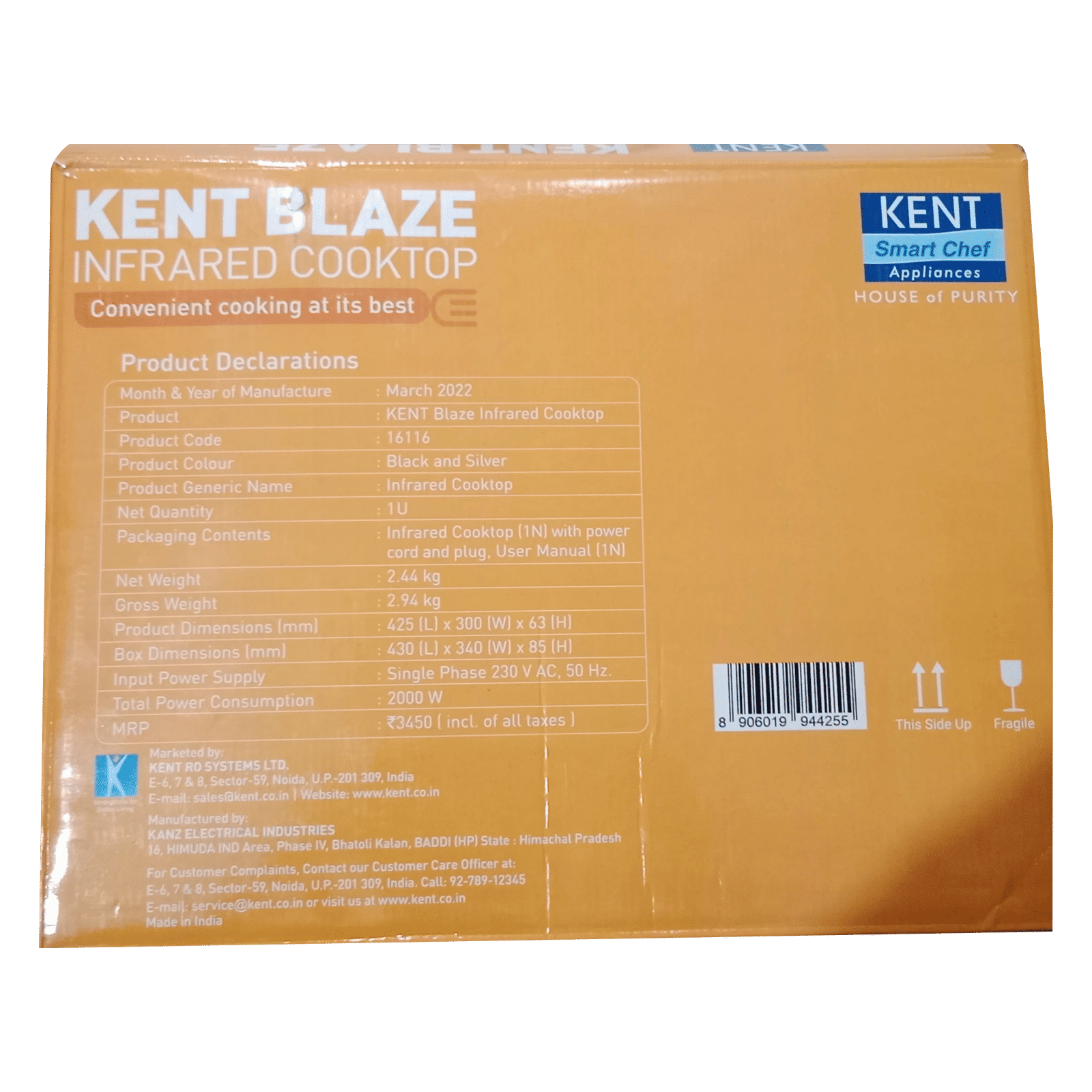 Kent Blaze 2000W Induction Cooktop with 3 Preset Menus Kent Blaze 2000W Induction Cooktop with 3 Preset Menus_6