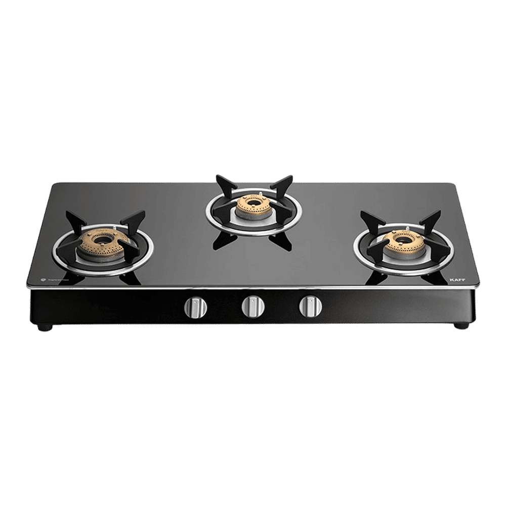 KAFF CTAI773B Toughened Glass Top 3 Burner Automatic Gas Stove (Heavy Duty Pan Support, Black) KAFF CTAI773B Toughened Glass Top 3 Burner Automatic Gas Stove (Heavy Duty Pan Support, Black)_6