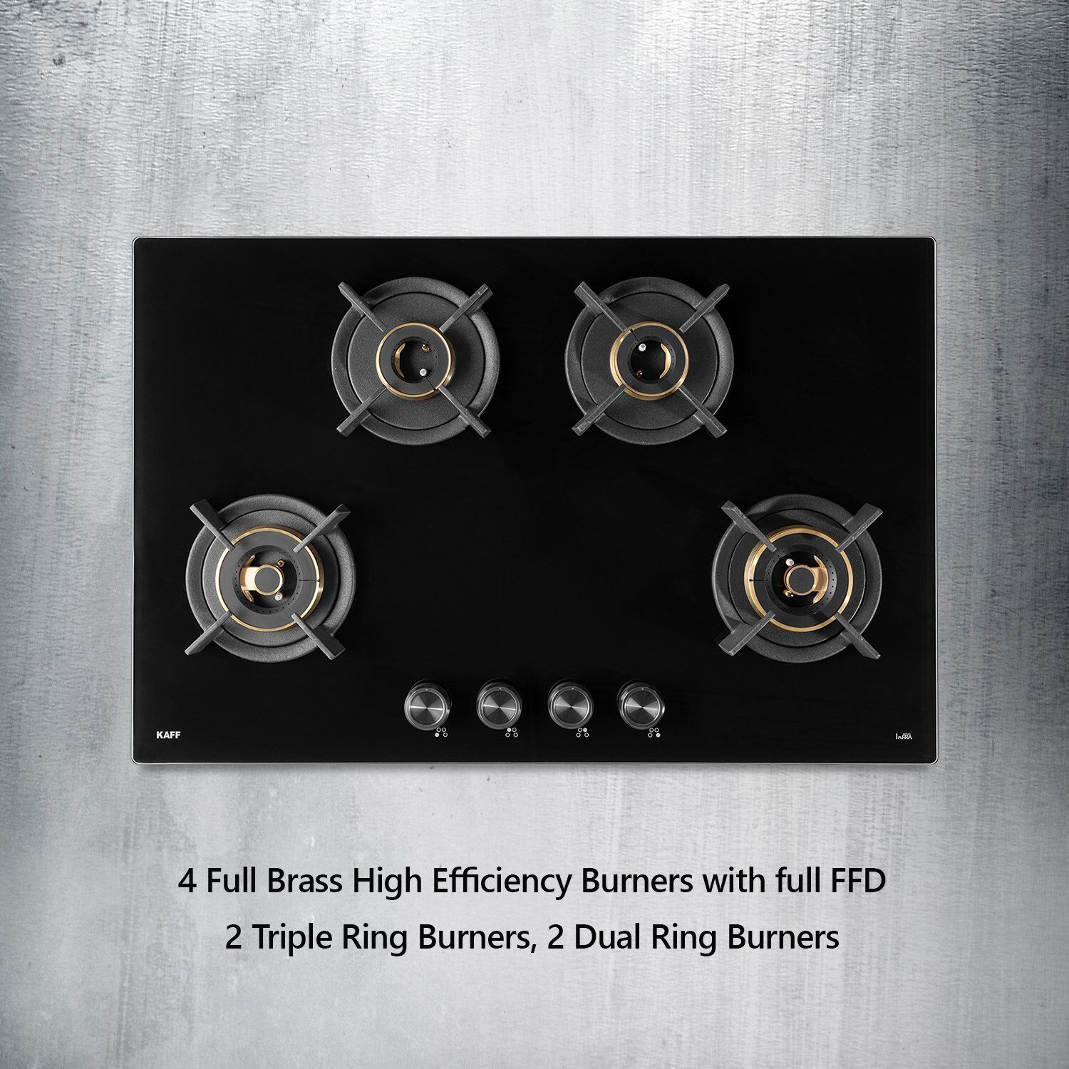 KAFF INF 804 Tempered Glass Top 4 Burner Automatic Electric Hob (Flame Failure Device, Black)_14