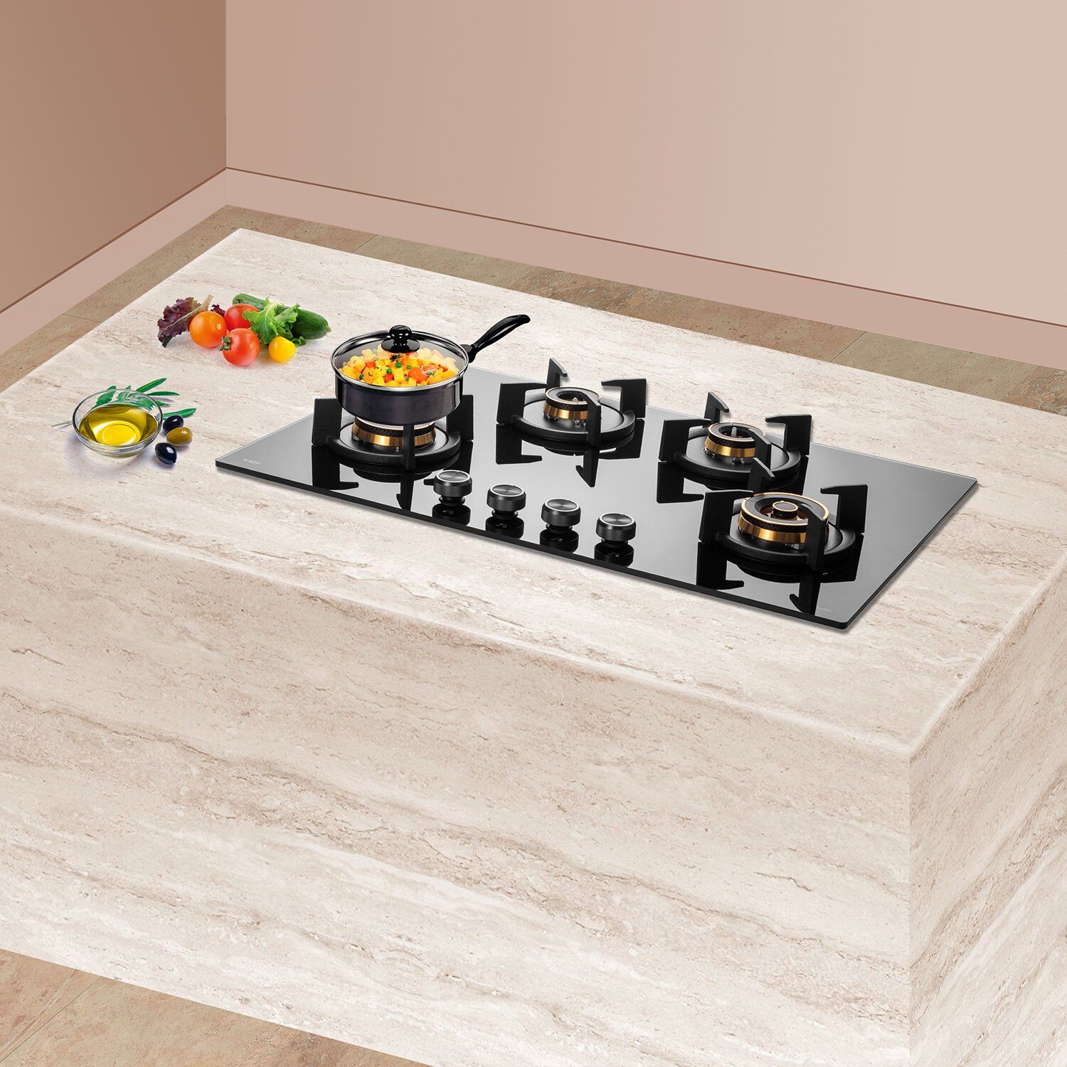 KAFF INF 804 Tempered Glass Top 4 Burner Automatic Electric Hob (Flame Failure Device, Black)_6