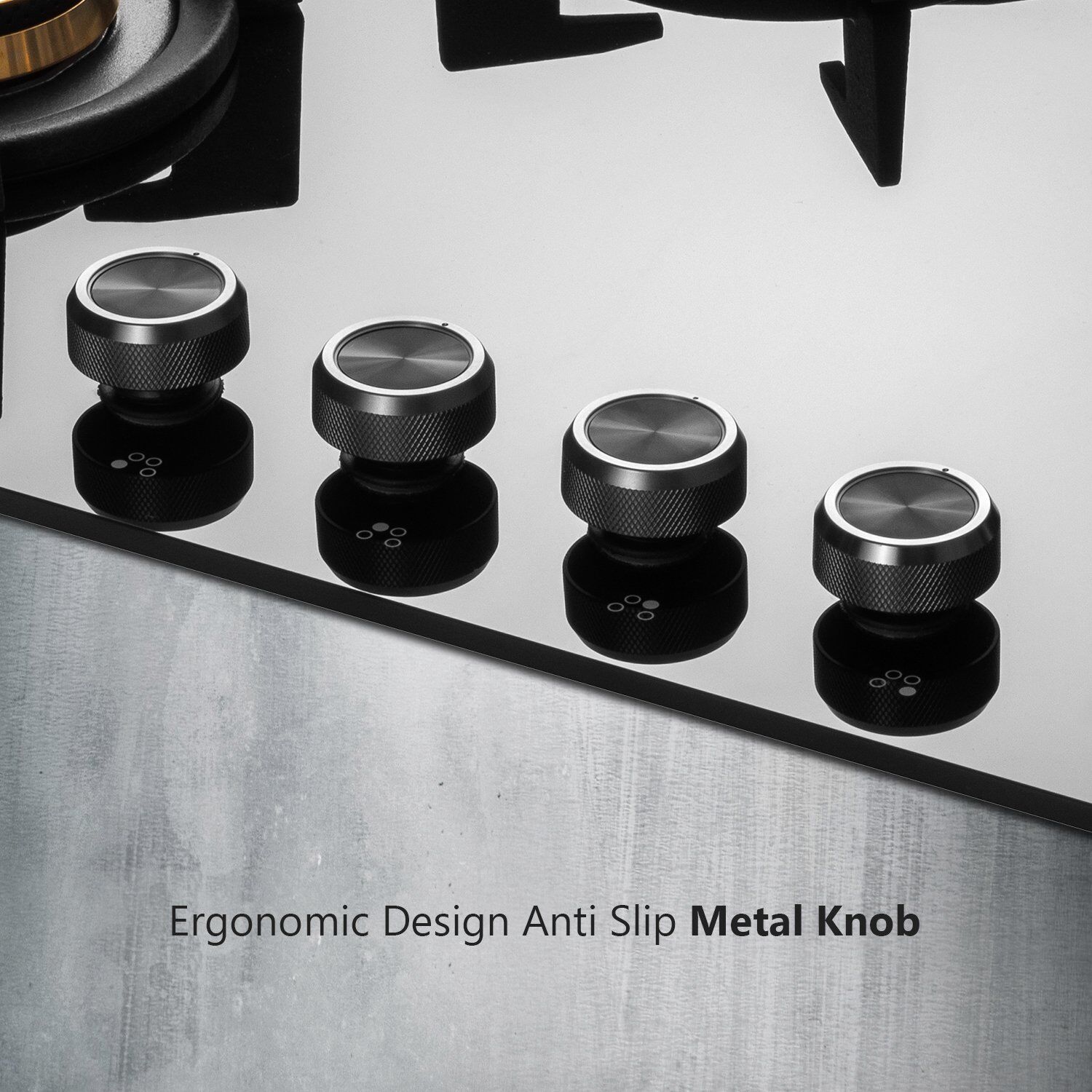 KAFF INF 804 Tempered Glass Top 4 Burner Automatic Electric Hob (Flame Failure Device, Black)_8
