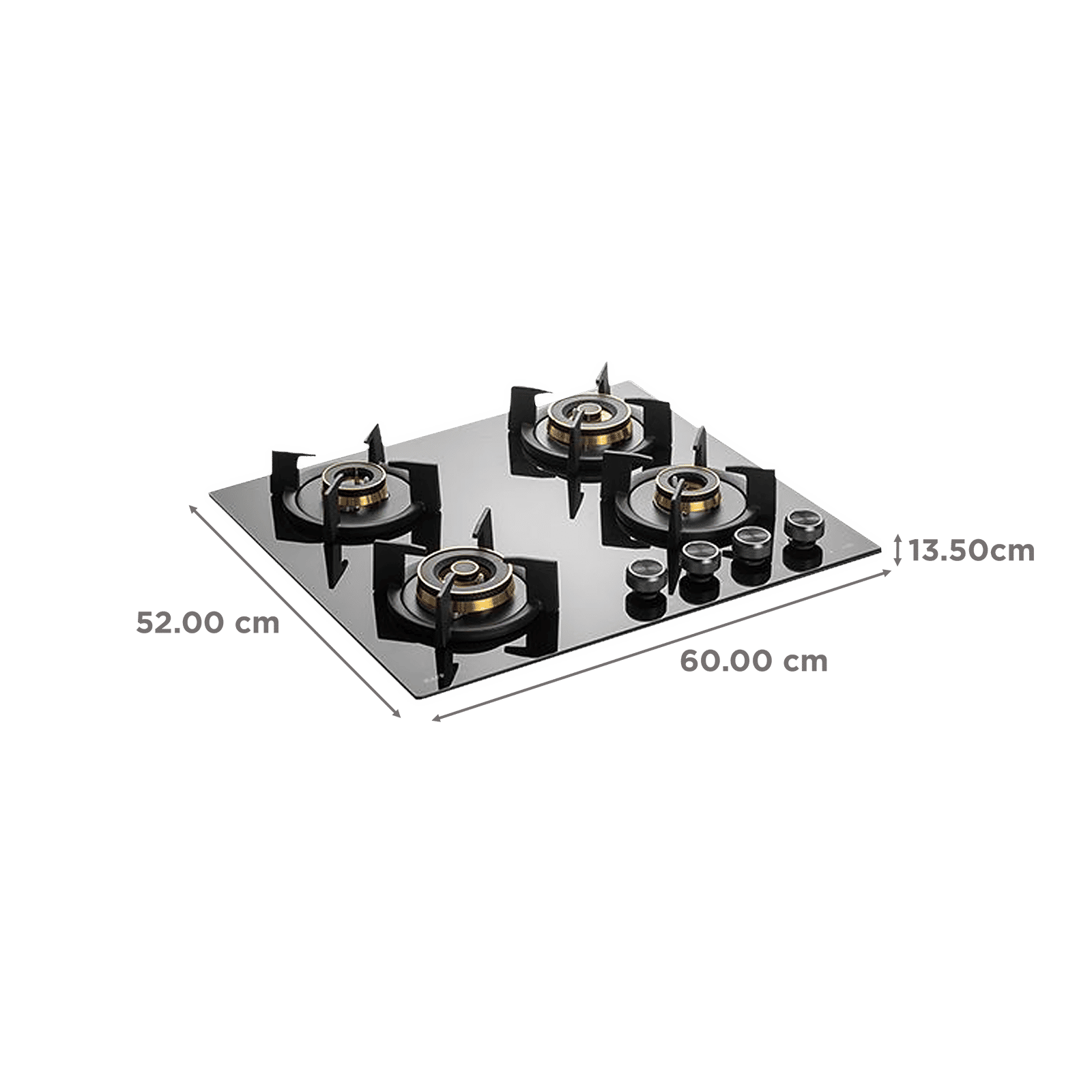KAFF INF 604 Tempered Glass Top 4 Burner Automatic Electric Hob (Flame Failure Device, Black)_2