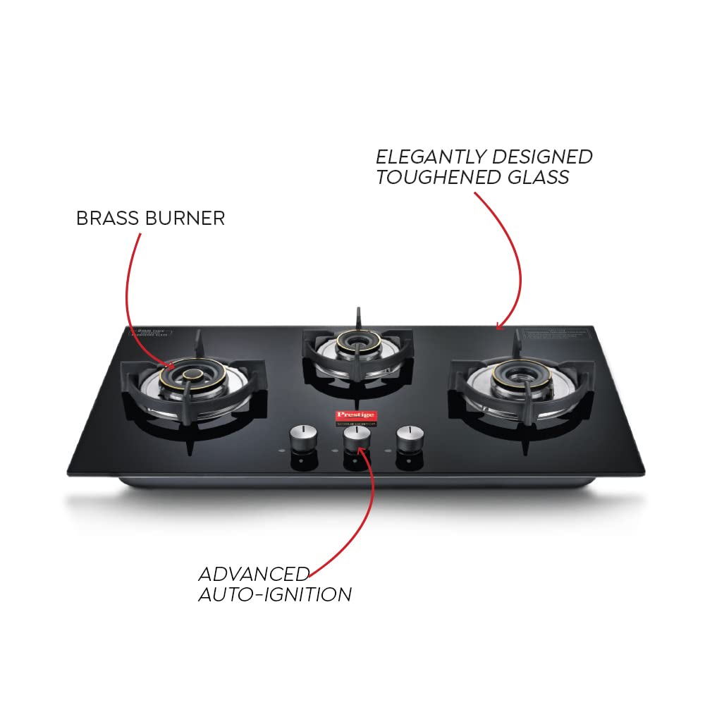 Prestige Vogue Toughened Glass Top 3 Burner Automatic Electric Hob (Ultra Slim Body, Black) Prestige Vogue Toughened Glass Top 3 Burner Automatic Electric Hob (Ultra Slim Body, Black)_8