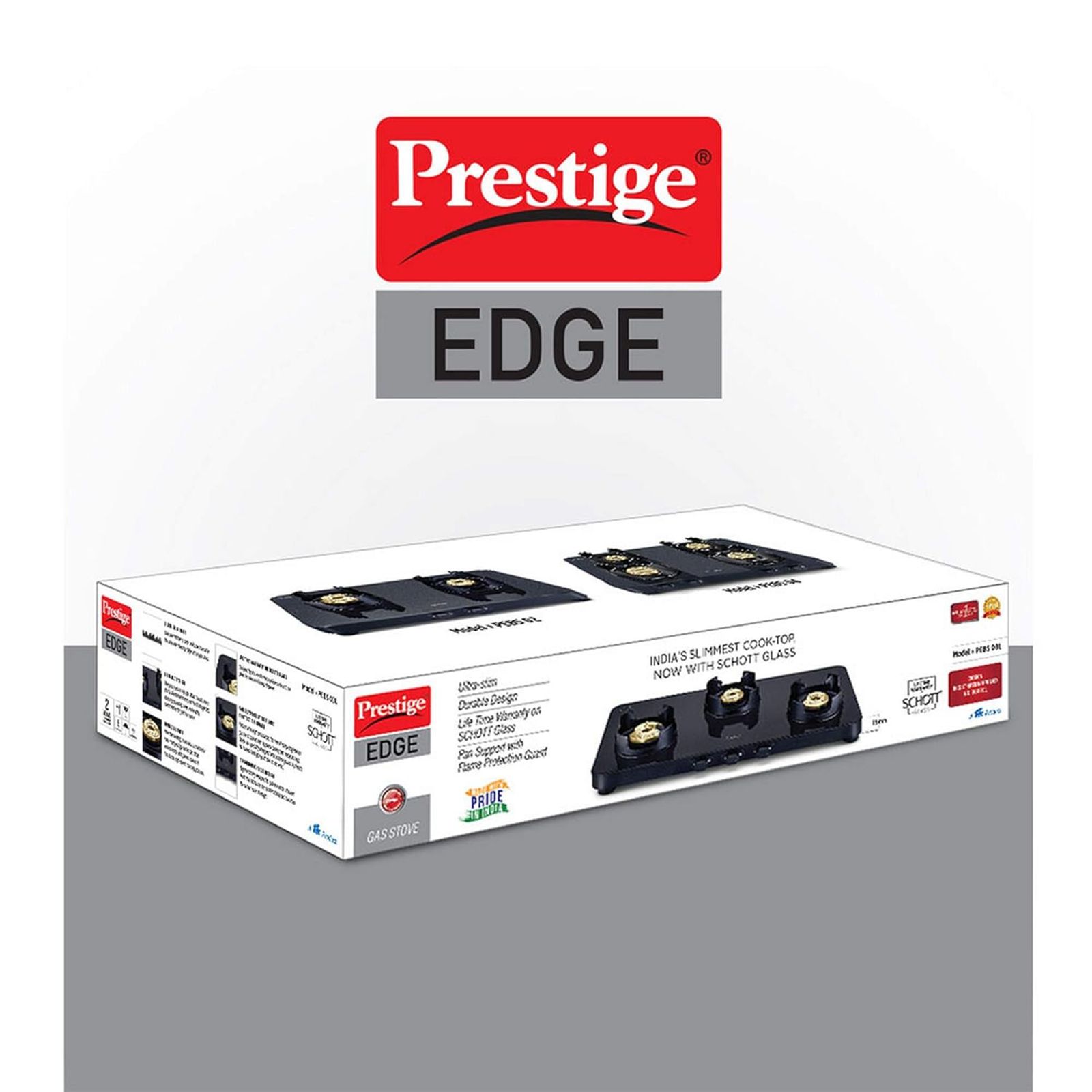 Prestige Edge Toughened Glass Top 3 Burner Manual Gas Stove (Ergonomic Knob, Black)_6