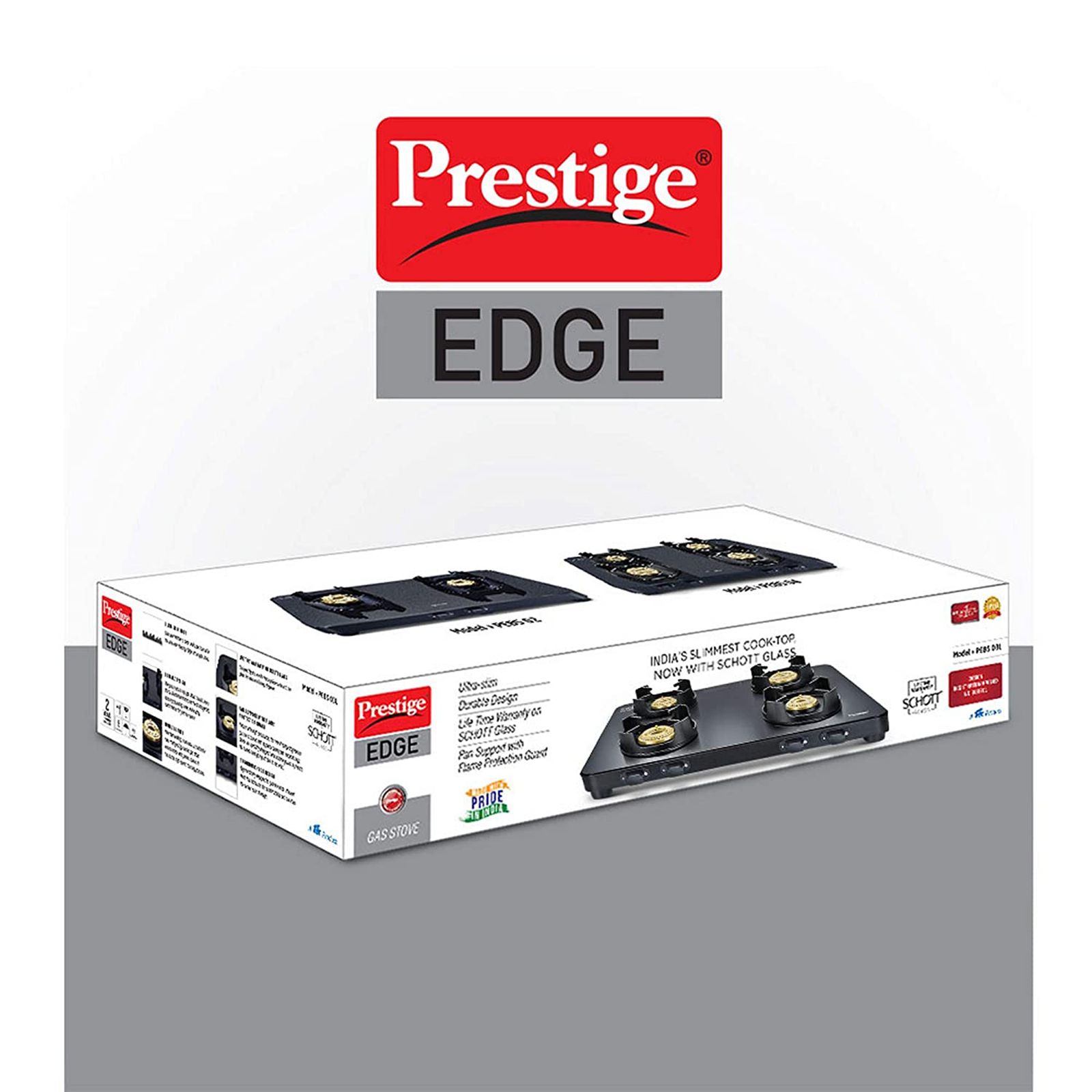 Prestige Edge Toughened Glass Top 4 Burner Manual Gas Stove (Ergonomic Knob, Black) Prestige Edge Toughened Glass Top 4 Burner Manual Gas Stove (Ergonomic Knob, Black)_4