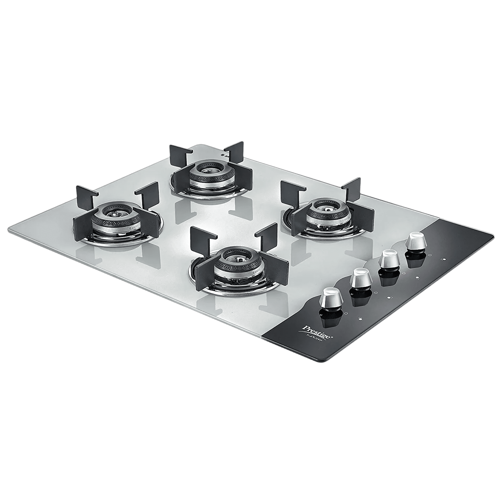 Prestige Desire Toughened Glass Top 4 Burner Automatic Hob (Ergonomic Knob, Black) Prestige Desire Toughened Glass Top 4 Burner Automatic Hob (Ergonomic Knob, Black)_1
