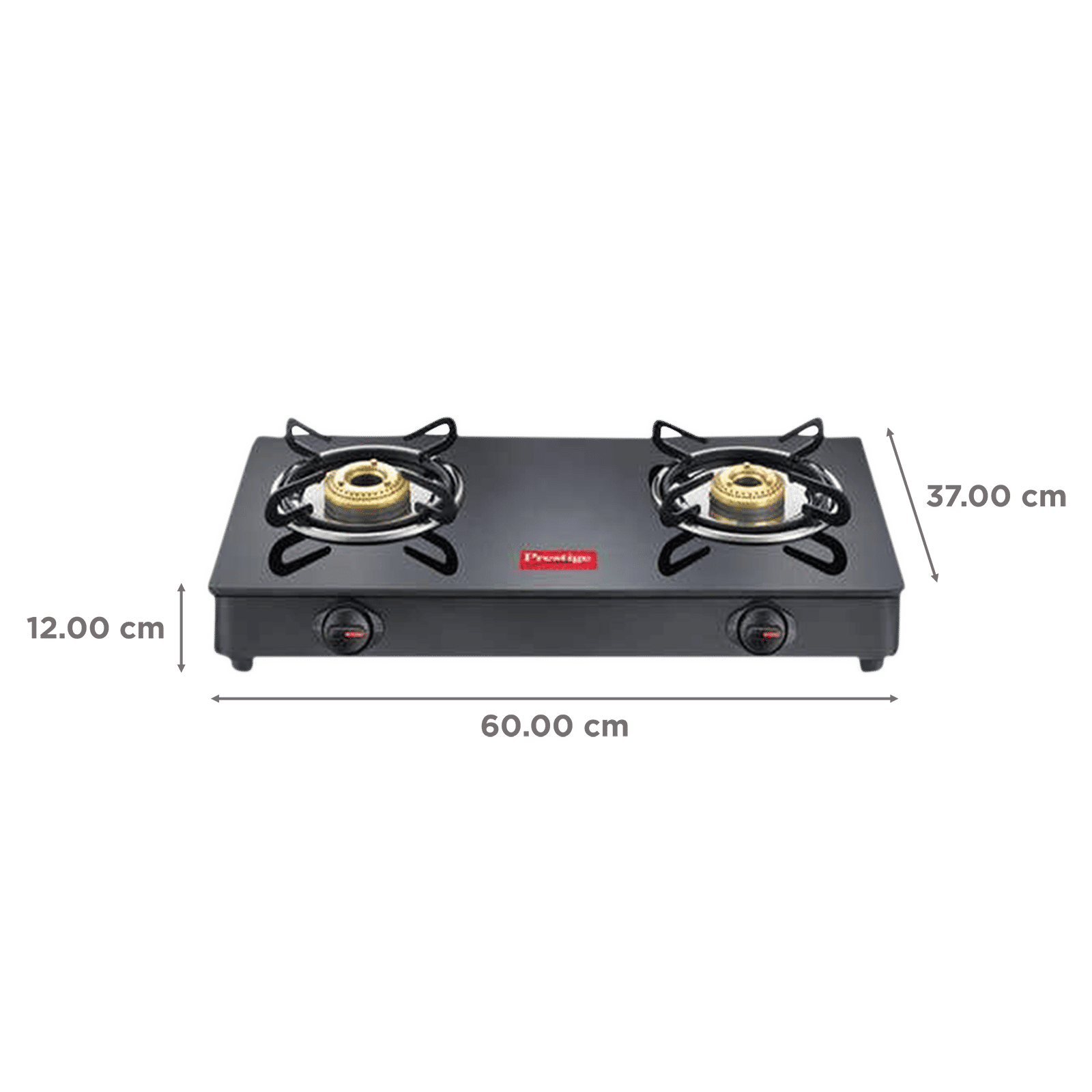 Prestige Magic GTMC Toughened Glass Top 2 Burner Manual Gas Stove (Spill Proof, Black)_2