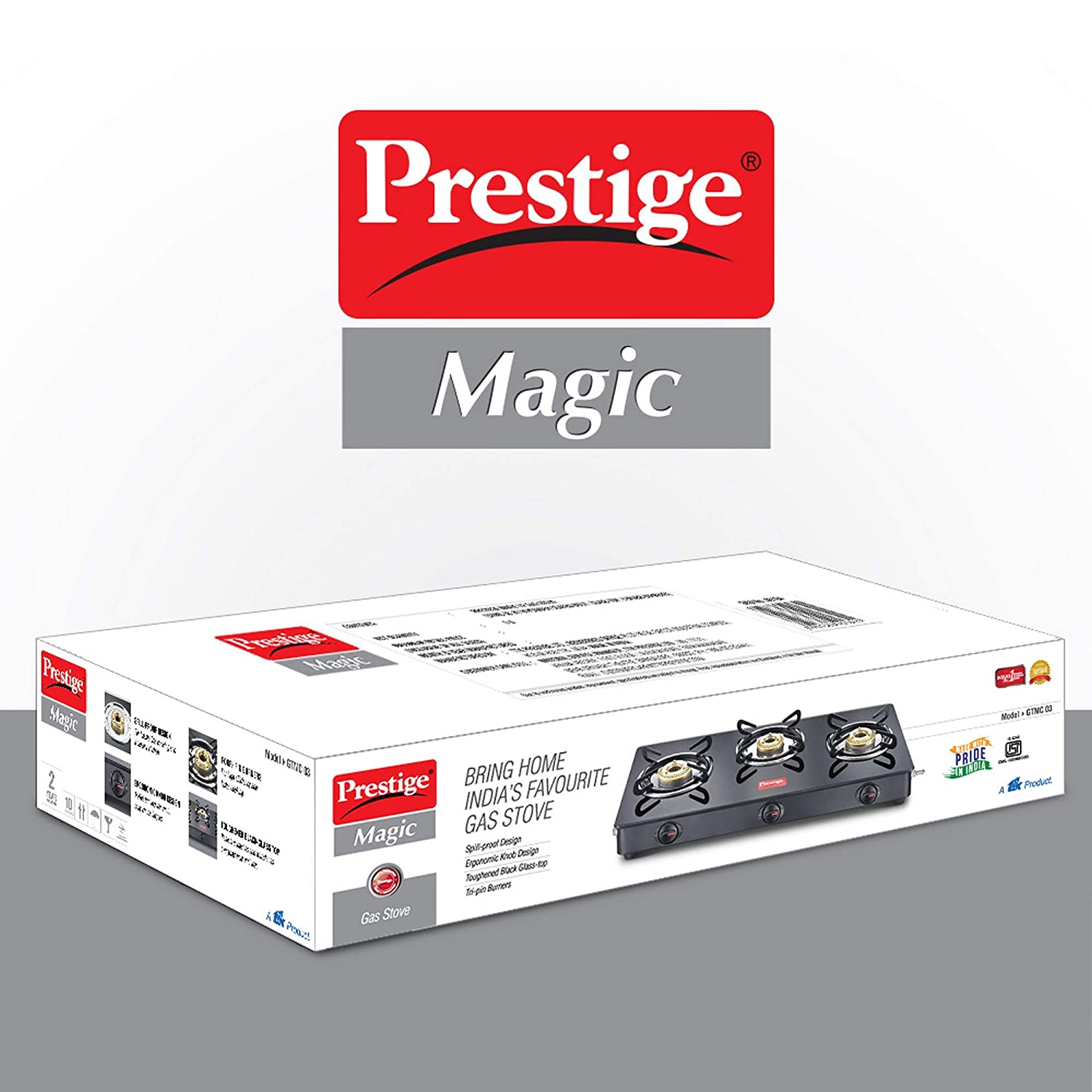 Prestige Magic GTMC Toughened Glass Top 3 Burner Manual Gas Stove (Spill Proof, Black) Prestige Magic GTMC Toughened Glass Top 3 Burner Manual Gas Stove (Spill Proof, Black)_9
