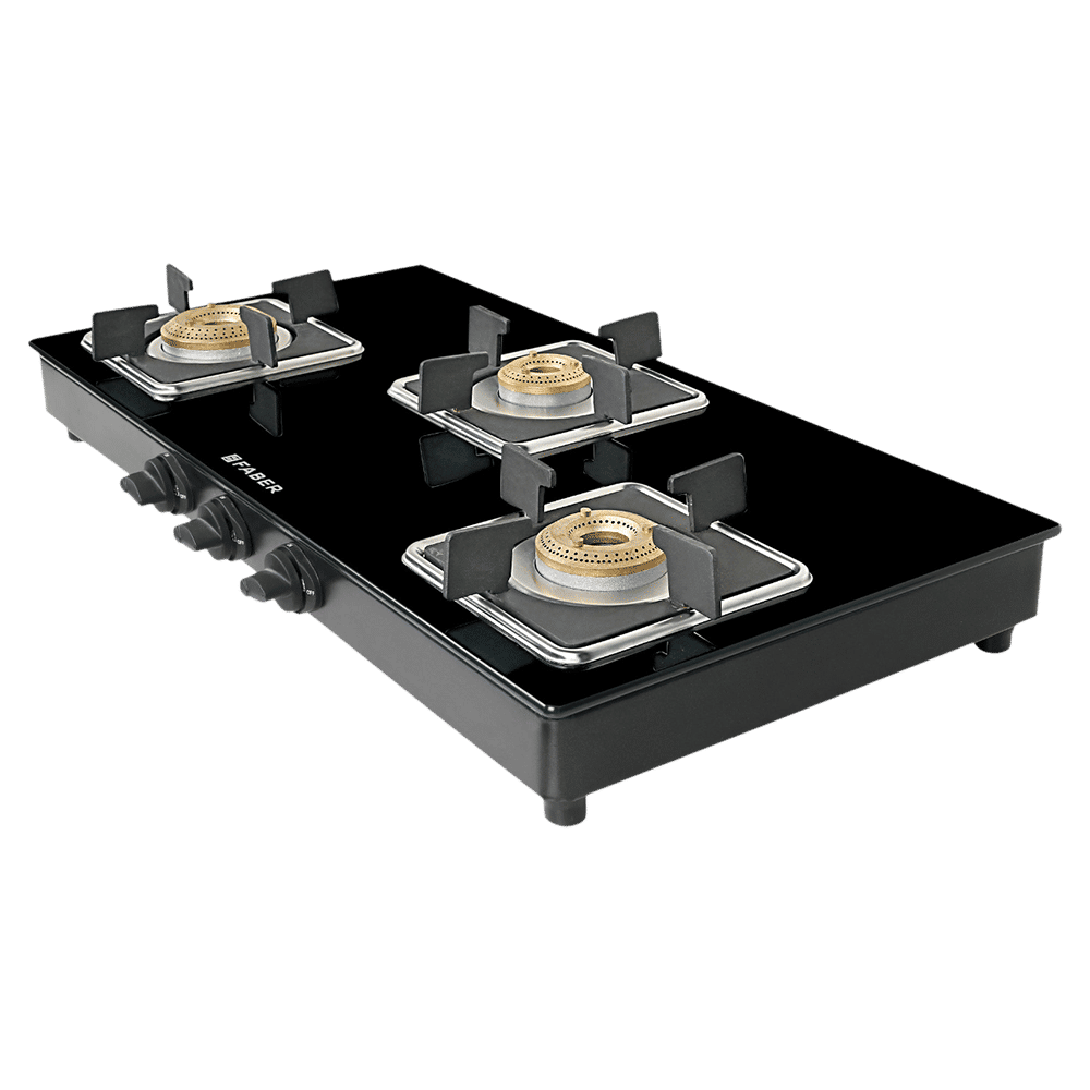 Faber PEARL 3BB BK Tempered Glass Top 3 Burner Manual Gas Stove (Corrosion Resistance, Black) Faber PEARL 3BB BK Tempered Glass Top 3 Burner Manual Gas Stove (Corrosion Resistance, Black)_11
