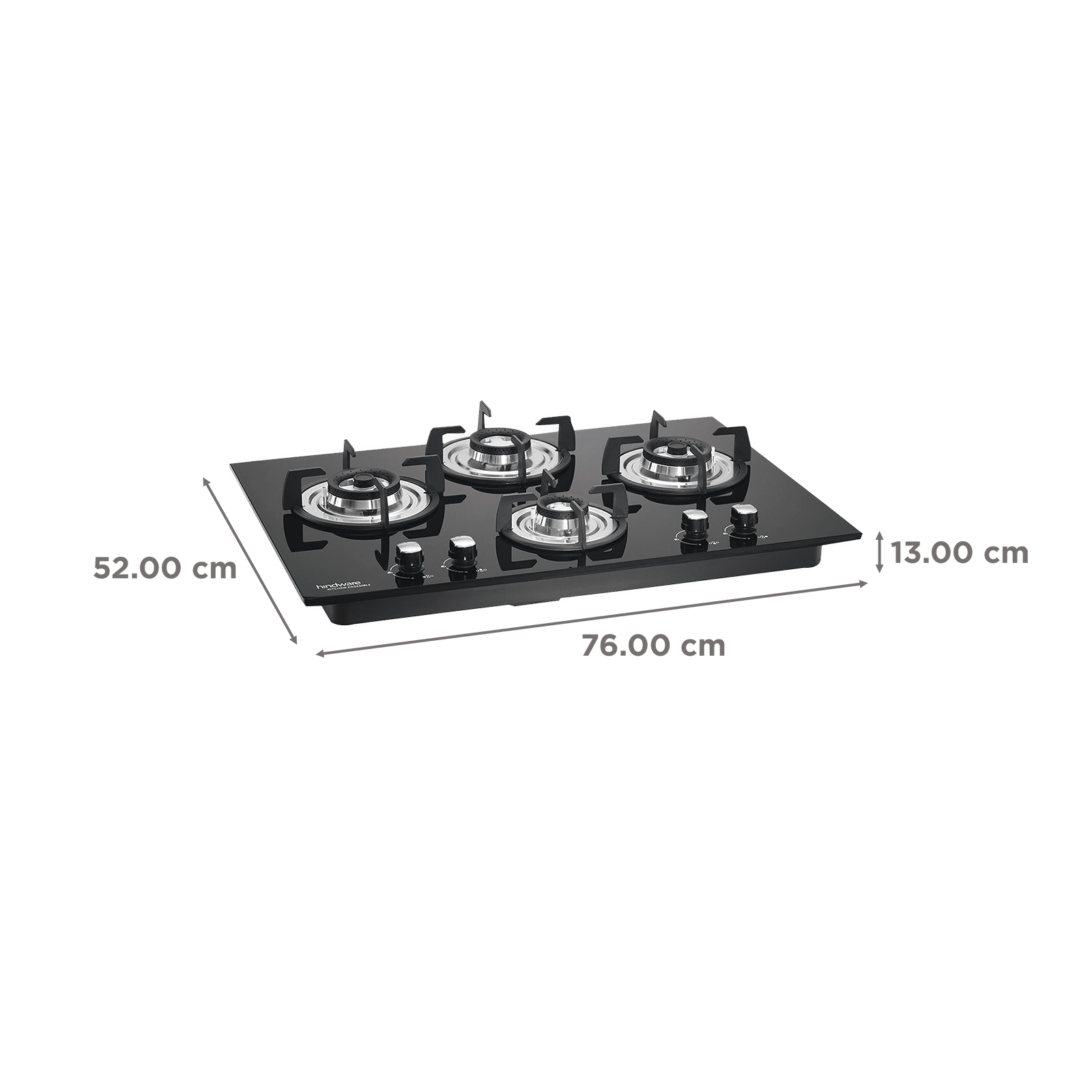 Hindware Amelia Plus Toughened Glass Top 4 Burner Automatic Electric Hob (Triple Ring Burner, Black) Hindware Amelia Plus Toughened Glass Top 4 Burner Automatic Electric Hob (Triple Ring Burner, Black)_2