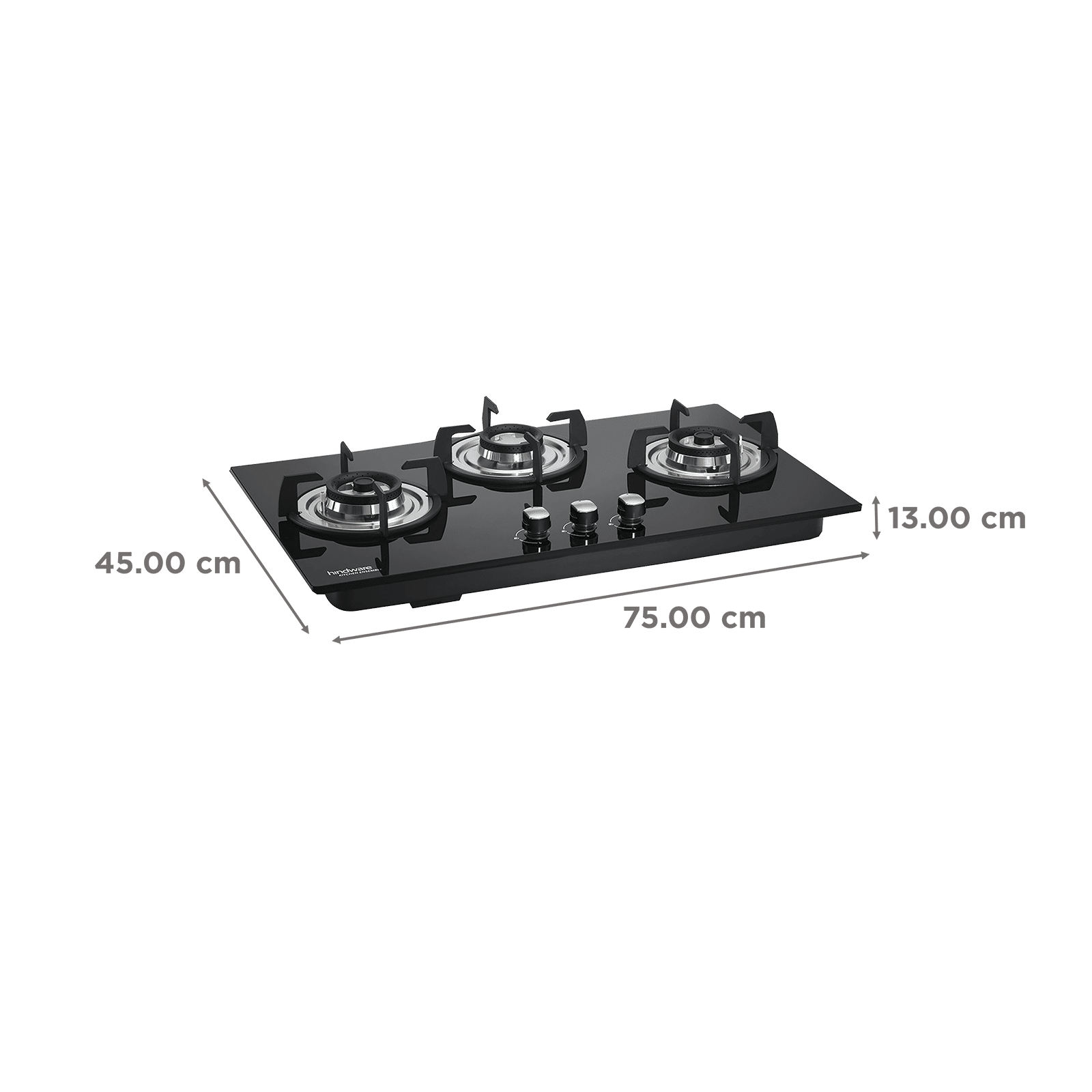 Hindware Ella Plus Toughened Glass Top 3 Burner Automatic Electric Hob (Triple Ring Burner, Black) Hindware Ella Plus Toughened Glass Top 3 Burner Automatic Electric Hob (Triple Ring Burner, Black)_2