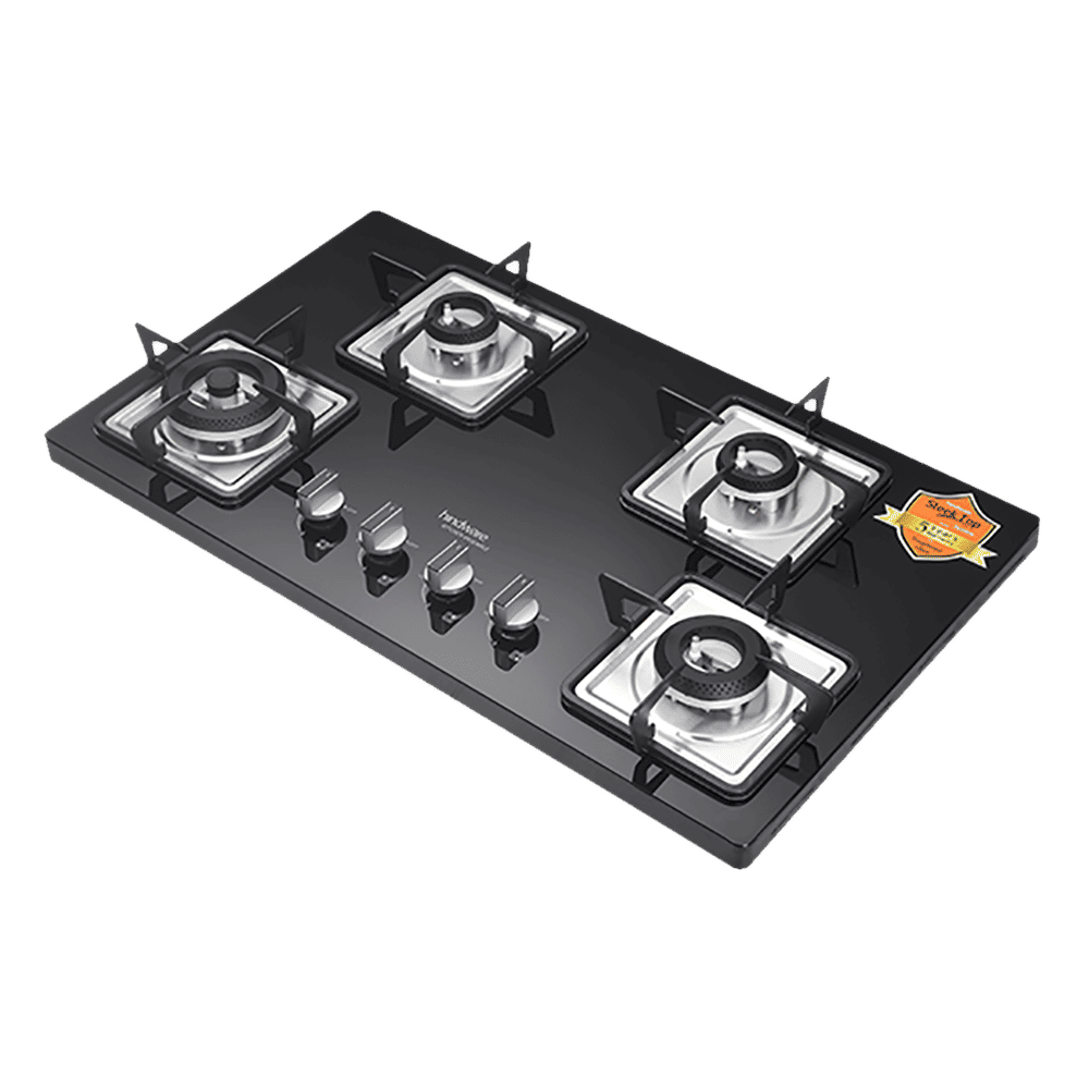 Hindware Rosia Toughened Glass Top 4 Burner Automatic Electric Hob (Spill Proof, Black) Hindware Rosia Toughened Glass Top 4 Burner Automatic Electric Hob (Spill Proof, Black)_4