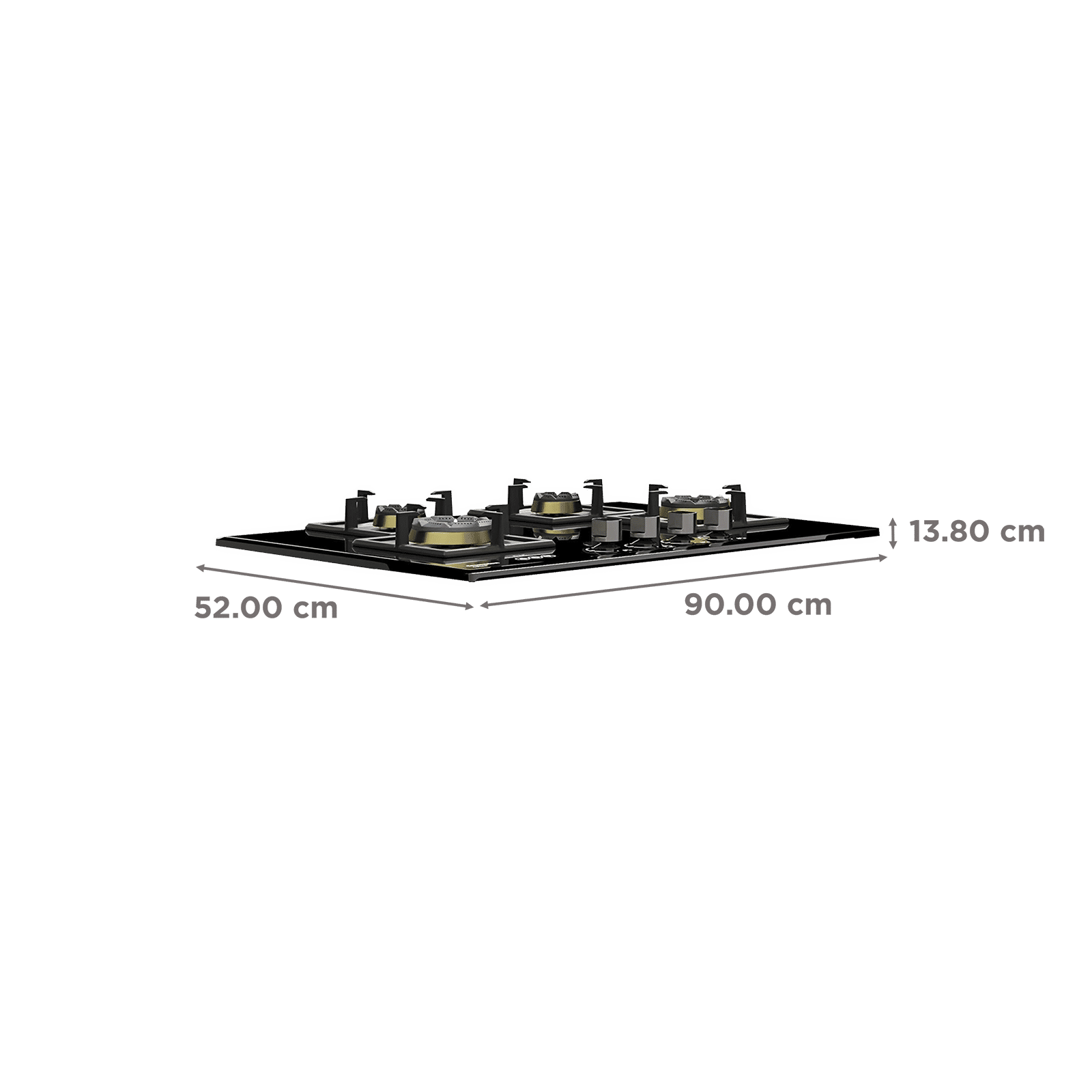 Crompton Optime Toughened Glass Top 4 Burner Automatic Hob (3D Flame Technology, Midnight Black) Crompton Optime Toughened Glass Top 4 Burner Automatic Hob (3D Flame Technology, Midnight Black)_2