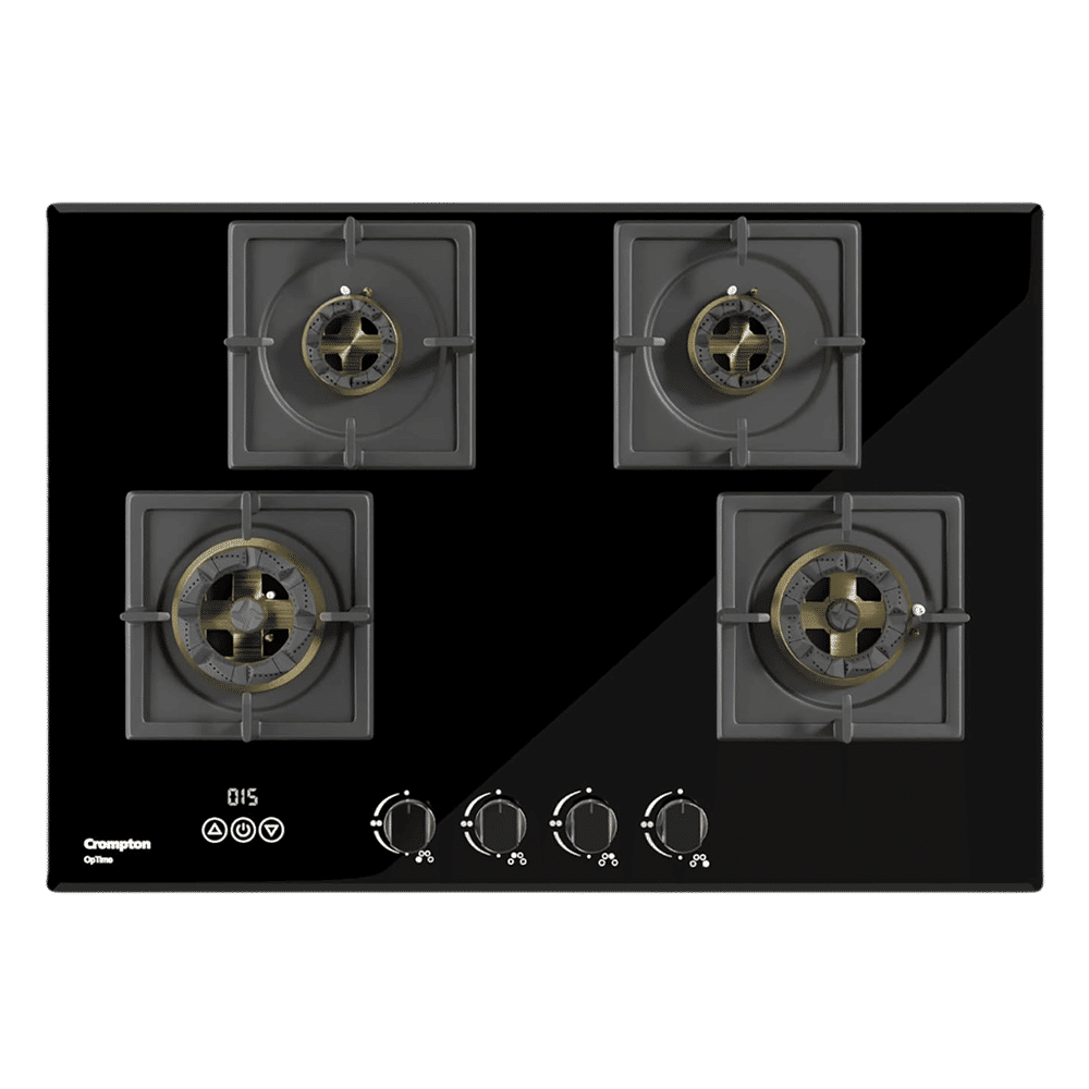 Crompton Optime Toughened Glass Top 4 Burner Automatic Hob (3D Flame Technology, Midnight Black) Crompton Optime Toughened Glass Top 4 Burner Automatic Hob (3D Flame Technology, Midnight Black)_5