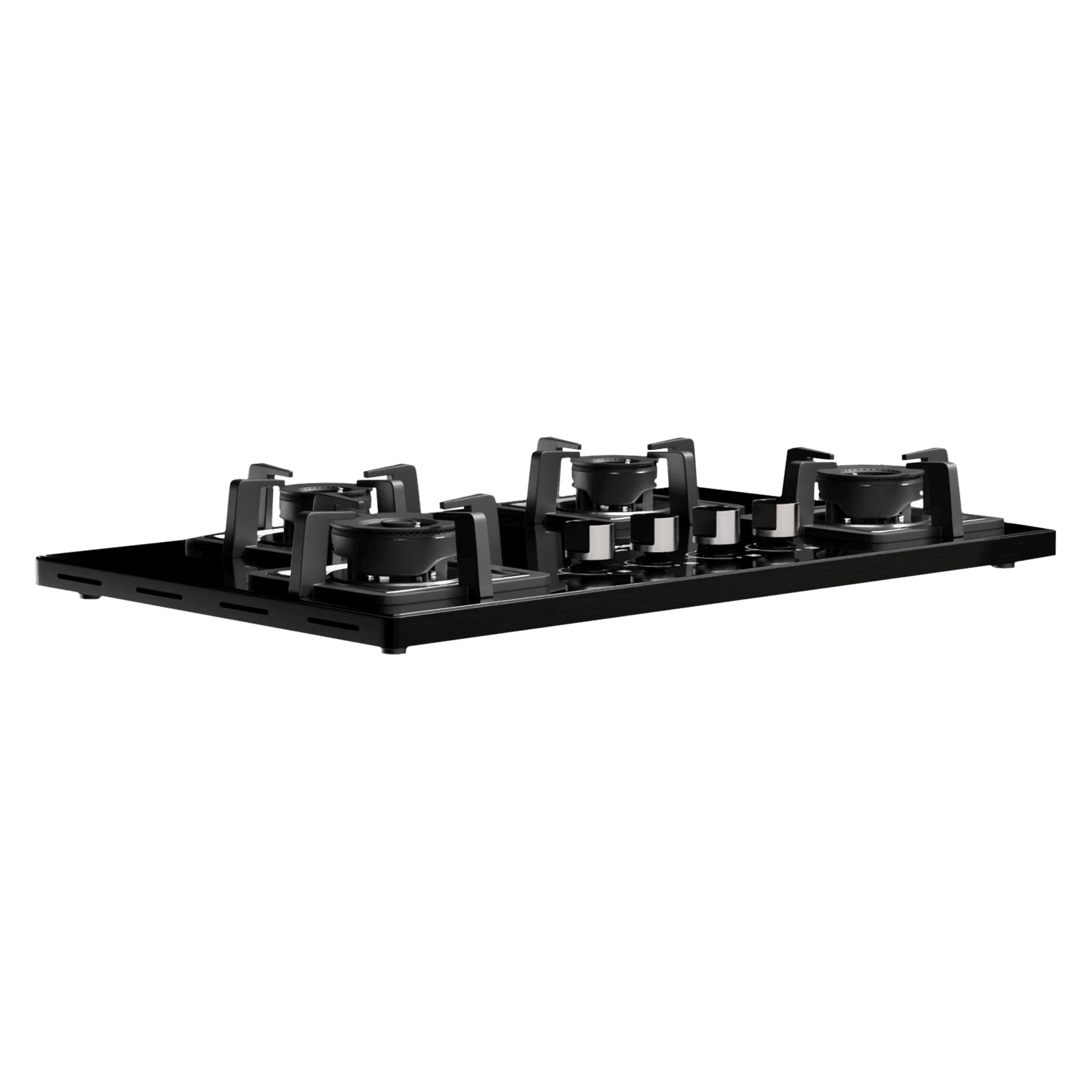 Crompton SuperSlim Toughened Glass Top 4 Burner Automatic Hob (Enamel Coating Cast Iron Pan Support, Midnight Black)_5