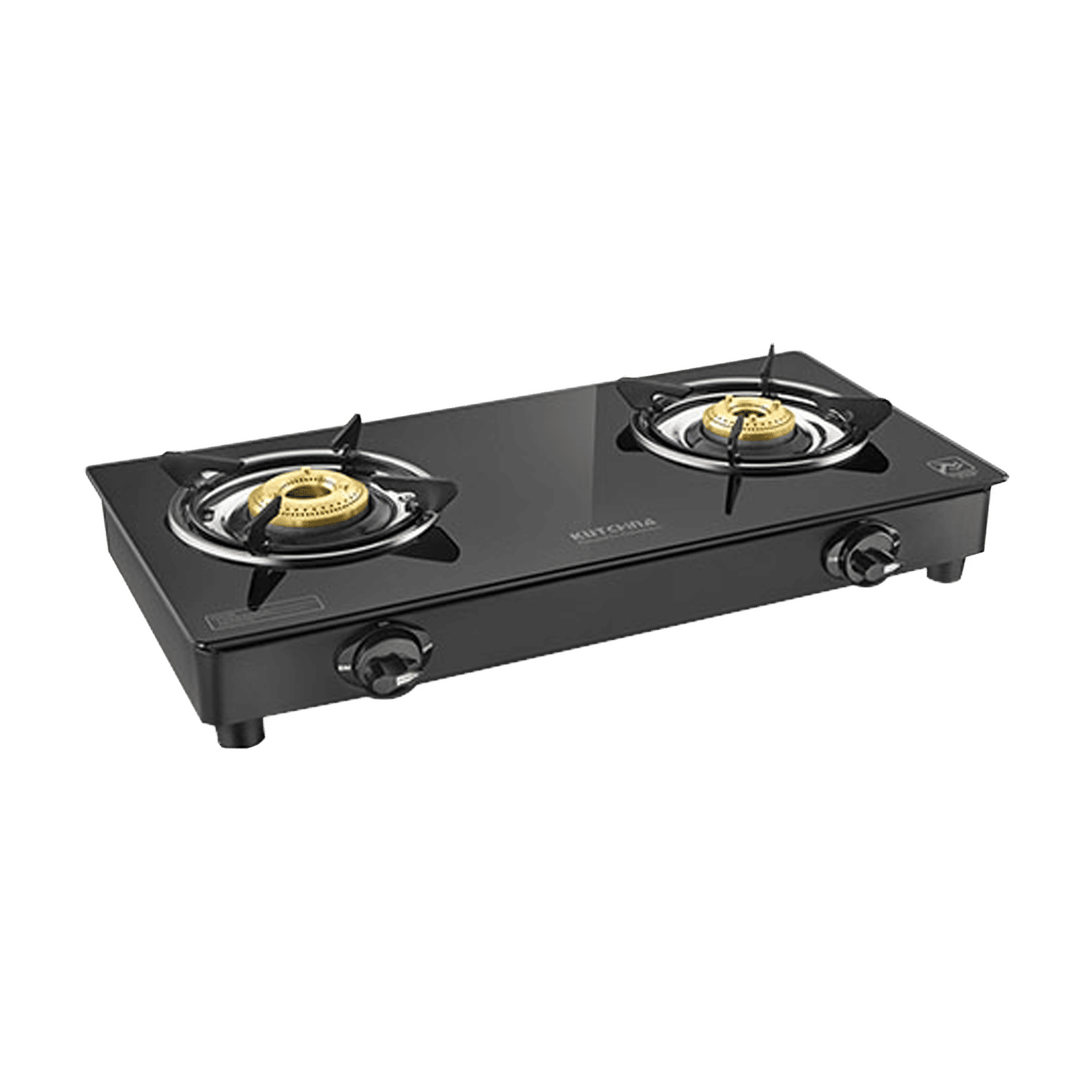 Kutchina Fabio 2B Eco Tempered Glass Top 2 Burner Manual Gas Stove (Stainless Steel Drip Tray, Black) Kutchina Fabio 2B Eco Tempered Glass Top 2 Burner Manual Gas Stove (Stainless Steel Drip Tray, Black)_1