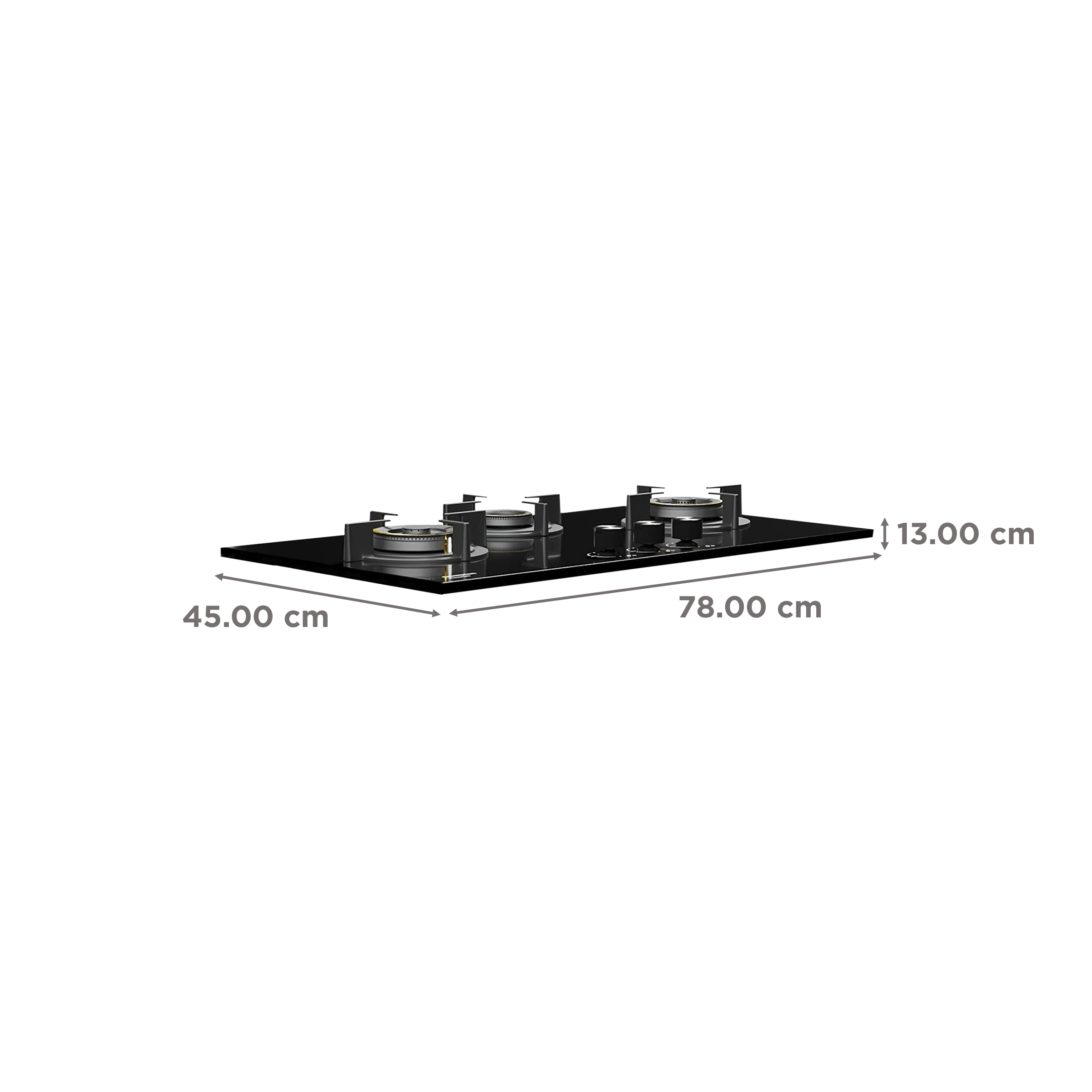 Crompton SensoSafe Toughened Glass Top 3 Burner Automatic Hob (Triple Ring Burner, Midnight Black) Crompton SensoSafe Toughened Glass Top 3 Burner Automatic Hob (Triple Ring Burner, Midnight Black)_2