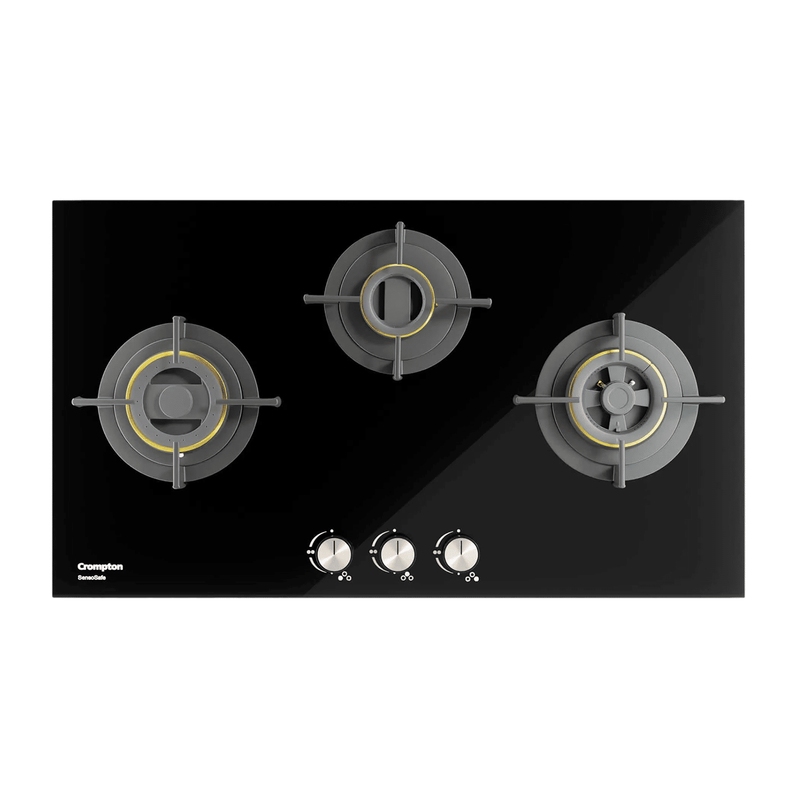 Crompton SensoSafe Toughened Glass Top 3 Burner Automatic Hob (Triple Ring Burner, Midnight Black) Crompton SensoSafe Toughened Glass Top 3 Burner Automatic Hob (Triple Ring Burner, Midnight Black)_5