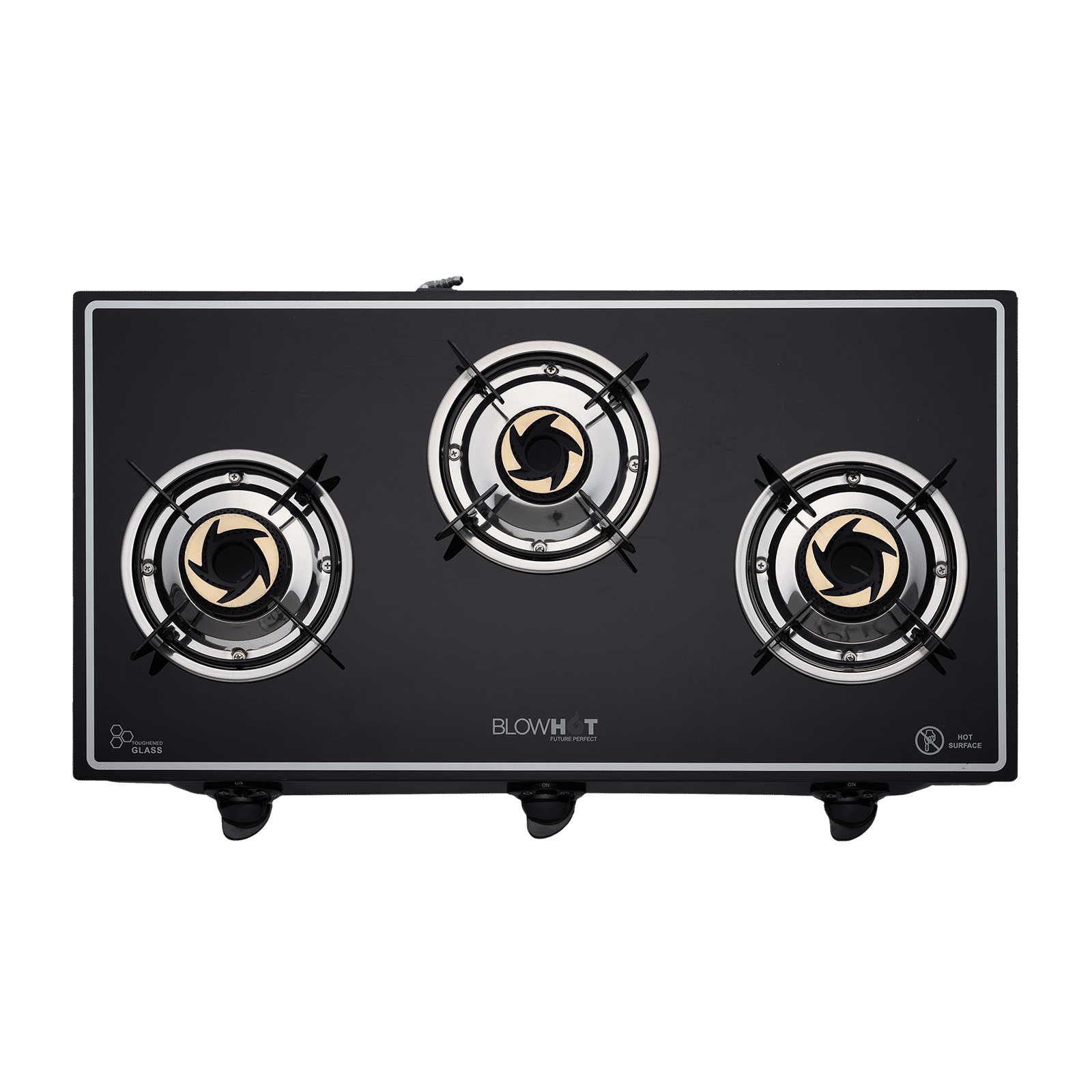 Blowhot Opal Toughened Glass Top 3 Burner Manual Gas Stove (ISI Certified, Black) Blowhot Opal Toughened Glass Top 3 Burner Manual Gas Stove (ISI Certified, Black)_6