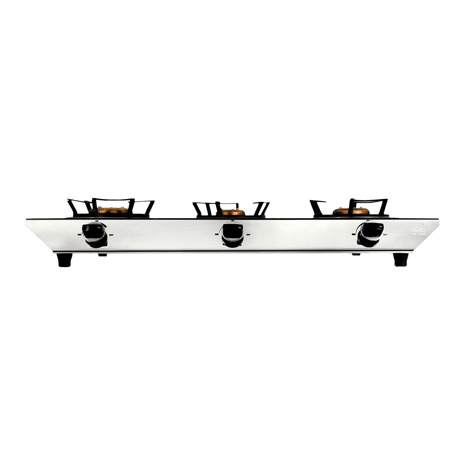 Faber Hilux Max 3BB SS 3 Burner Manual Gas Stove (Black Diamond Coated Sturdy Pan Support, Silver) Faber Hilux Max 3BB SS 3 Burner Manual Gas Stove (Black Diamond Coated Sturdy Pan Support, Silver)_8