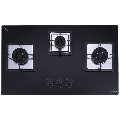 elica IND FLEXI AB DFS Series 3 Burner Automatic Hob (Battery Operated, Black)