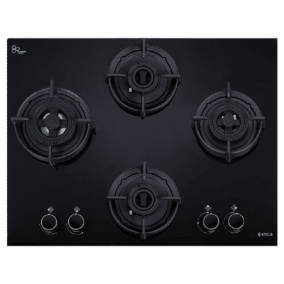 elica FLEXI DFS AB Series 4 Burner Automatic Hob (Battery Operated, Black)