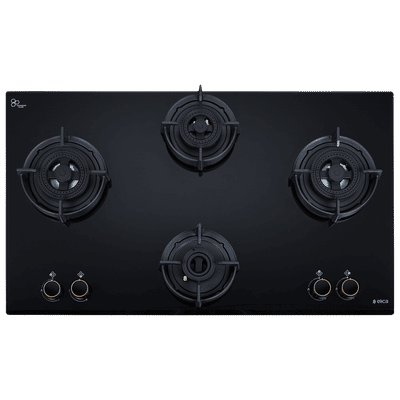 elica FLEXI DFS AB Series 4 Burner Automatic Hob (Battery Operated, Black)