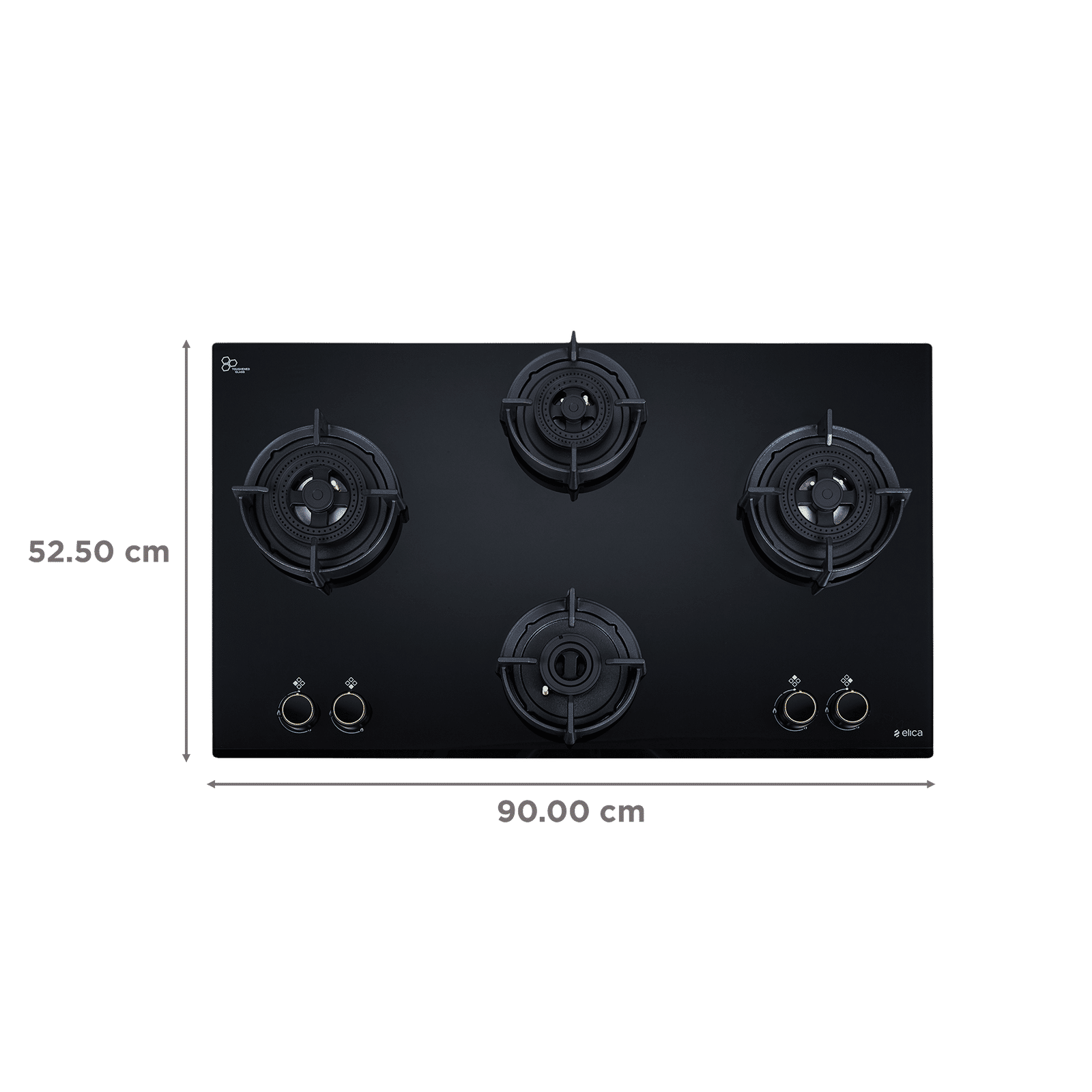 elica FLEXI DFS AB Series 4 Burner Automatic Hob (Battery Operated, Black)_2