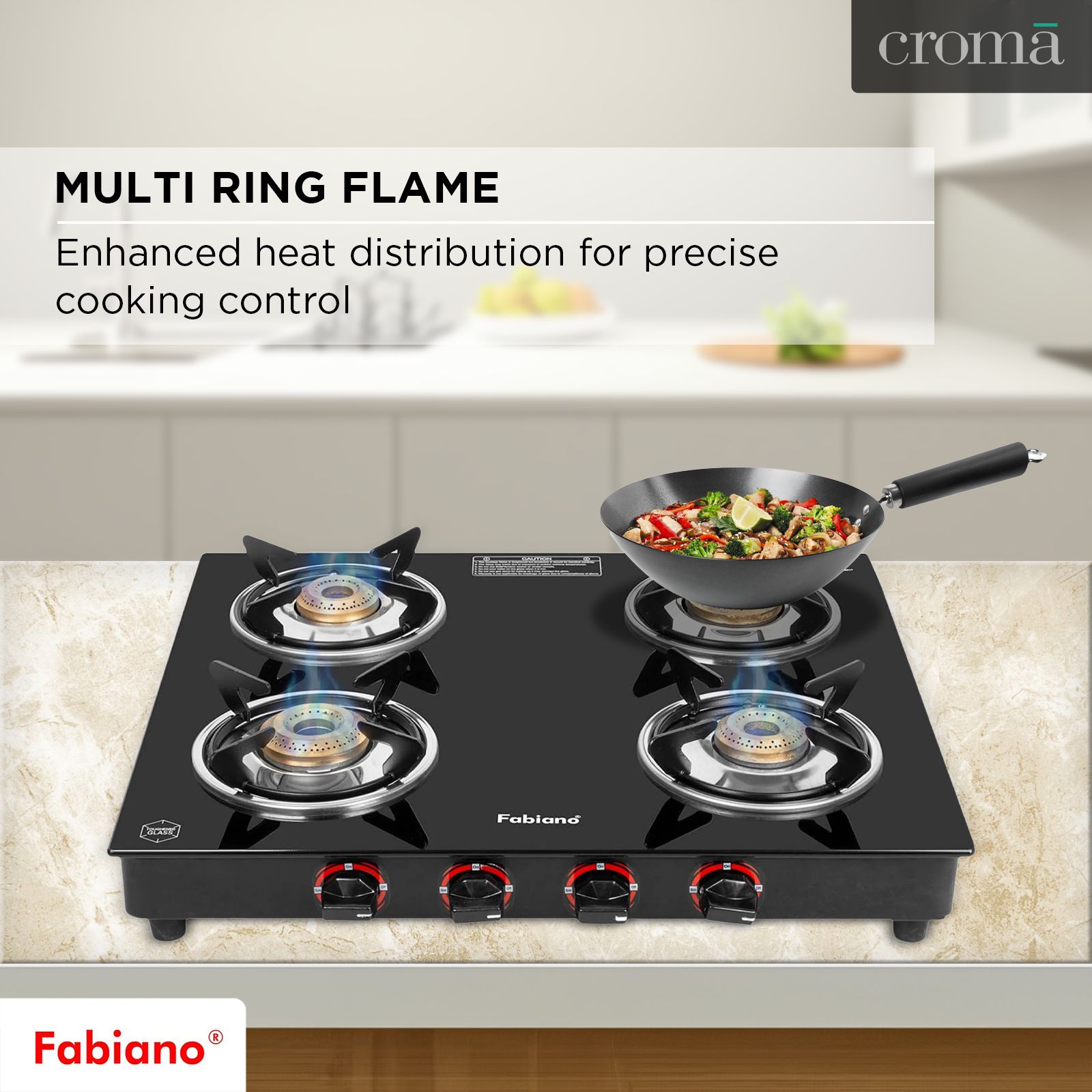 Fabiano FAB4BRSMART Toughened Glass Top 4 Burner Manual Gas Stove (Pan Support Attachment, Black) Fabiano FAB4BRSMART Toughened Glass Top 4 Burner Manual Gas Stove (Pan Support Attachment, Black)_10