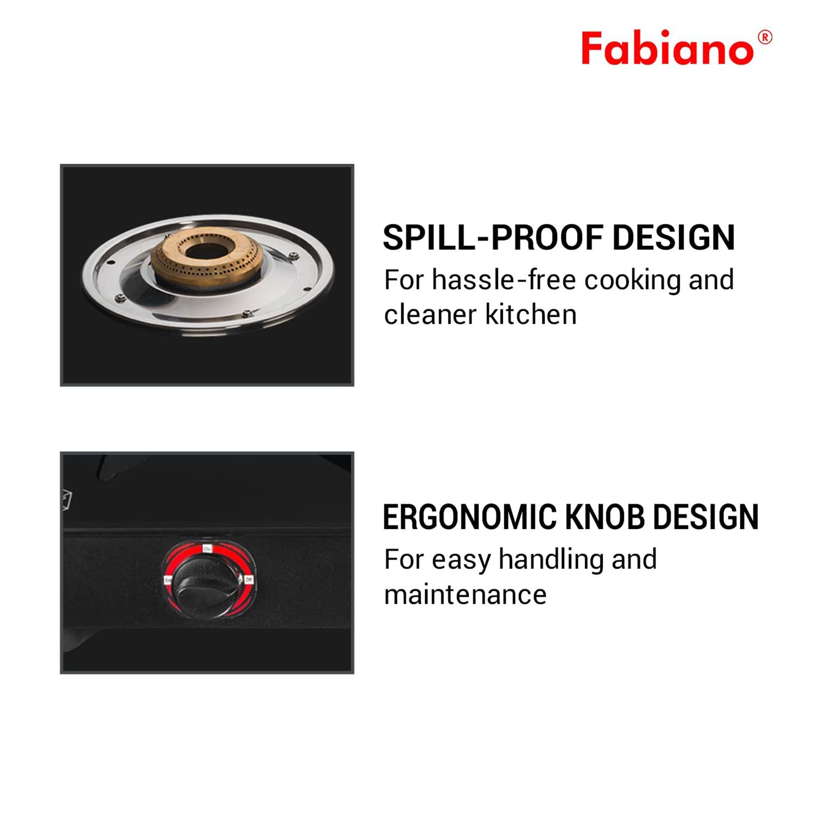 Fabiano FAB2BRNAUTO Toughened Glass Top 2 Burner Automatic Gas Stove (ISI Certified, Black)_6