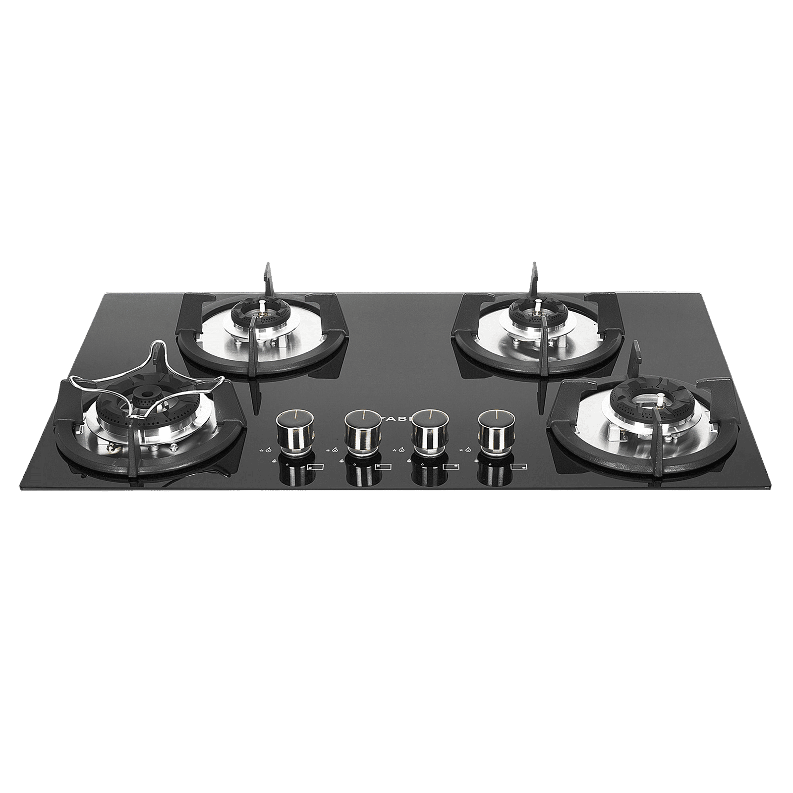 FABER Superia HT764 BR AI Toughened Glass Top 4 Burner Automatic Gas Hob (Battery Operated, Black) FABER Superia HT764 BR AI Toughened Glass Top 4 Burner Automatic Gas Hob (Battery Operated, Black)_1