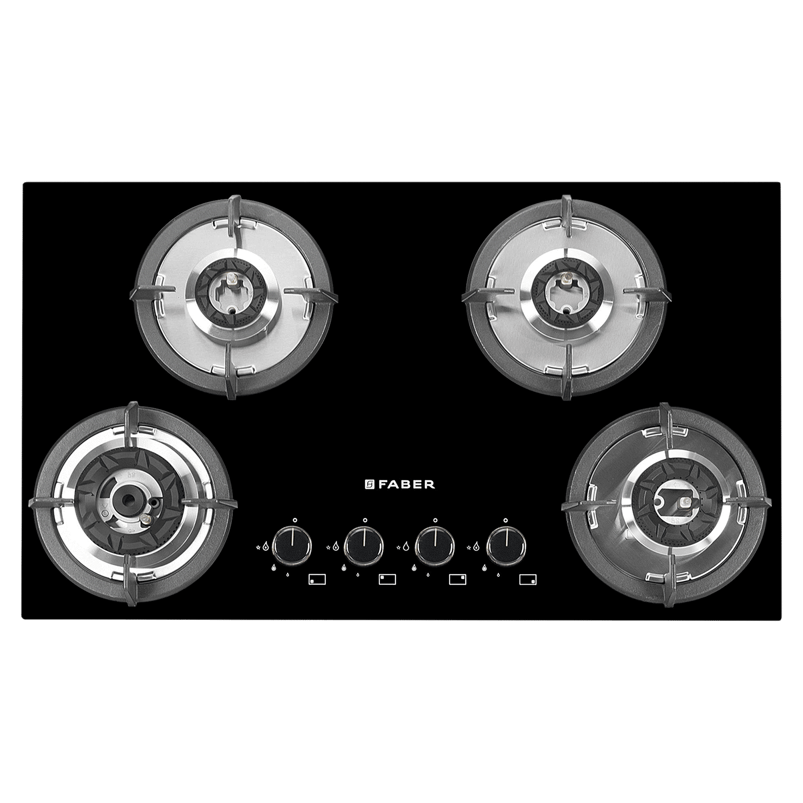 FABER Superia HT764 BR AI Toughened Glass Top 4 Burner Automatic Gas Hob (Battery Operated, Black) FABER Superia HT764 BR AI Toughened Glass Top 4 Burner Automatic Gas Hob (Battery Operated, Black)_13