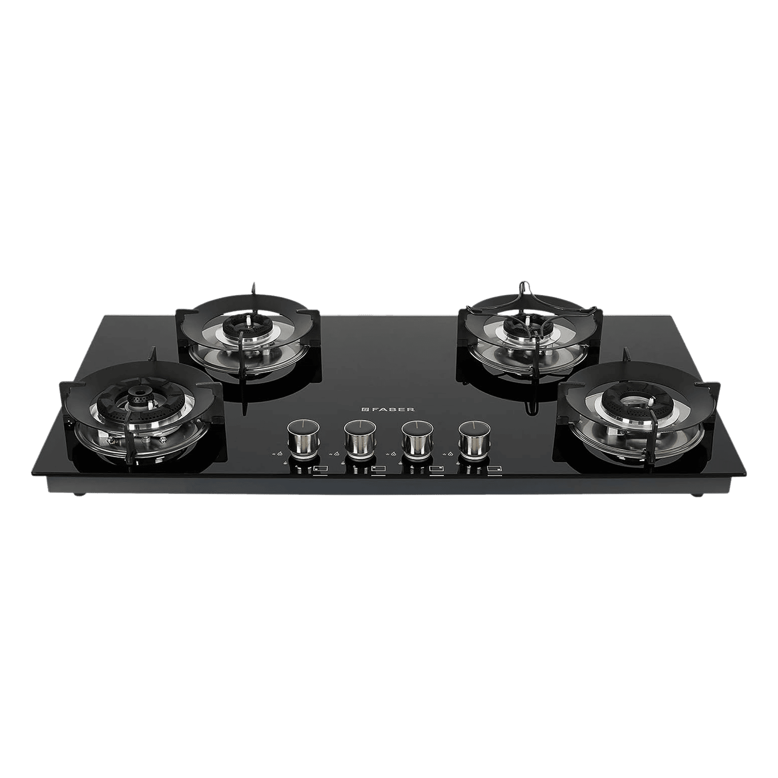 FABER SUPERIA HT904 BR AI Toughened Glass Top 4 Burner Automatic Gas Hob (Fully Concealed Drip Tray, Black) FABER SUPERIA HT904 BR AI Toughened Glass Top 4 Burner Automatic Gas Hob (Fully Concealed Drip Tray, Black)_1