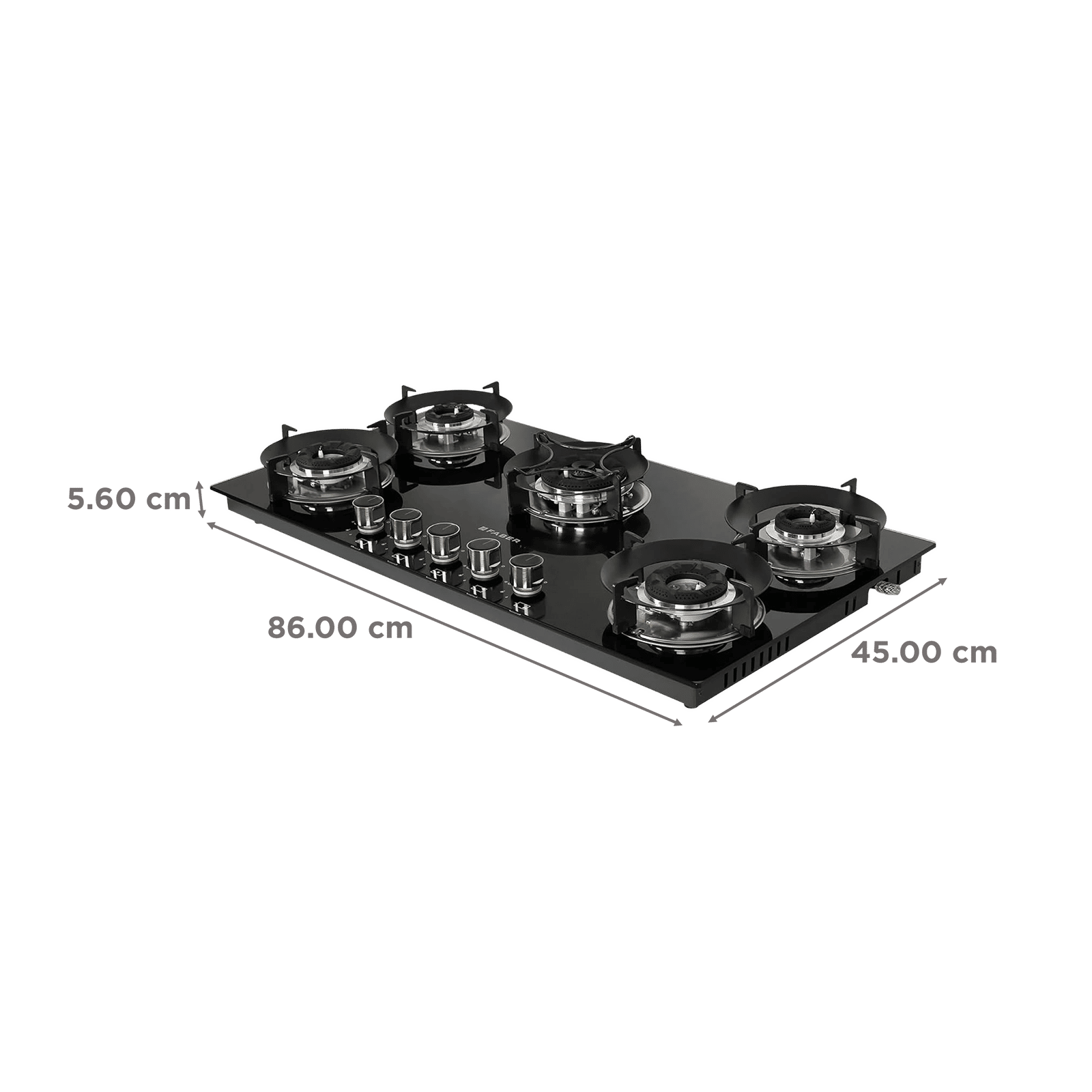 FABER SUPERIA HT905 BR AI Toughened Glass Top 5 Burner Automatic Gas Hob (Fully Concealed Drip Tray, Black)_2