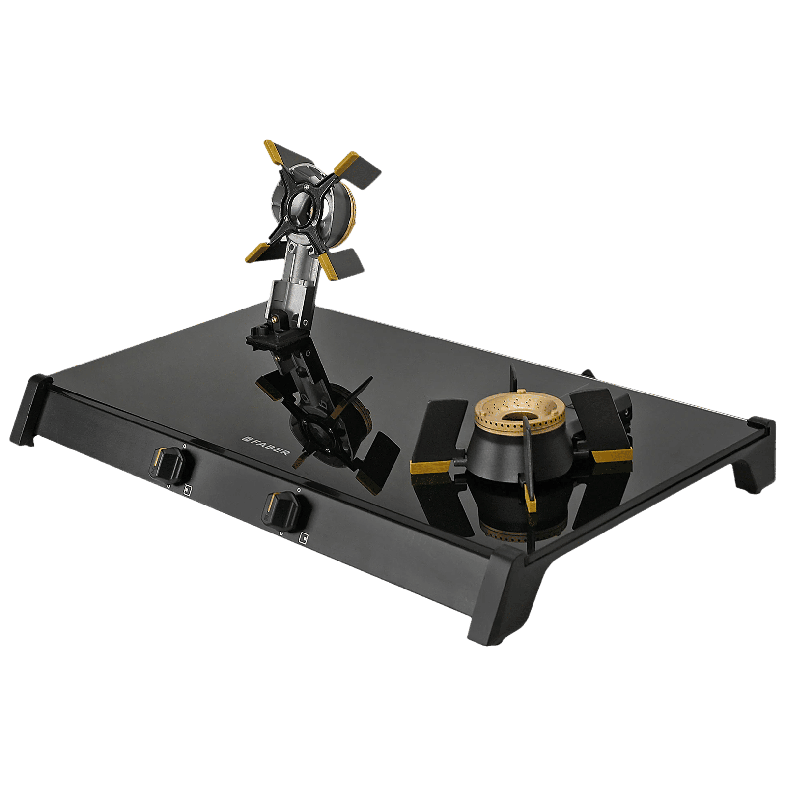 FABER GENIUS 752 Toughened Glass Top 2 Burner Manual Hob (Cast Iron Pan Support, Black) FABER GENIUS 752 Toughened Glass Top 2 Burner Manual Hob (Cast Iron Pan Support, Black)_10