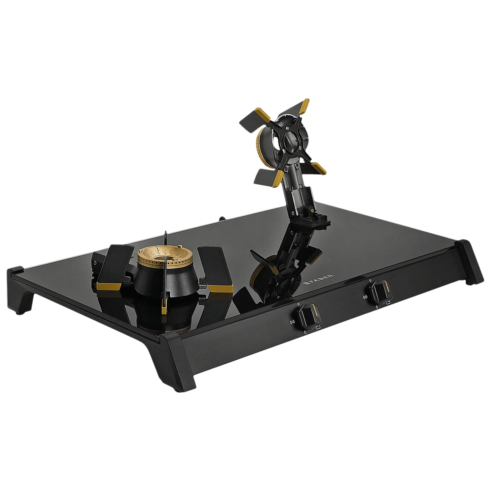 FABER GENIUS 752 Toughened Glass Top 2 Burner Manual Hob (Cast Iron Pan Support, Black) FABER GENIUS 752 Toughened Glass Top 2 Burner Manual Hob (Cast Iron Pan Support, Black)_11
