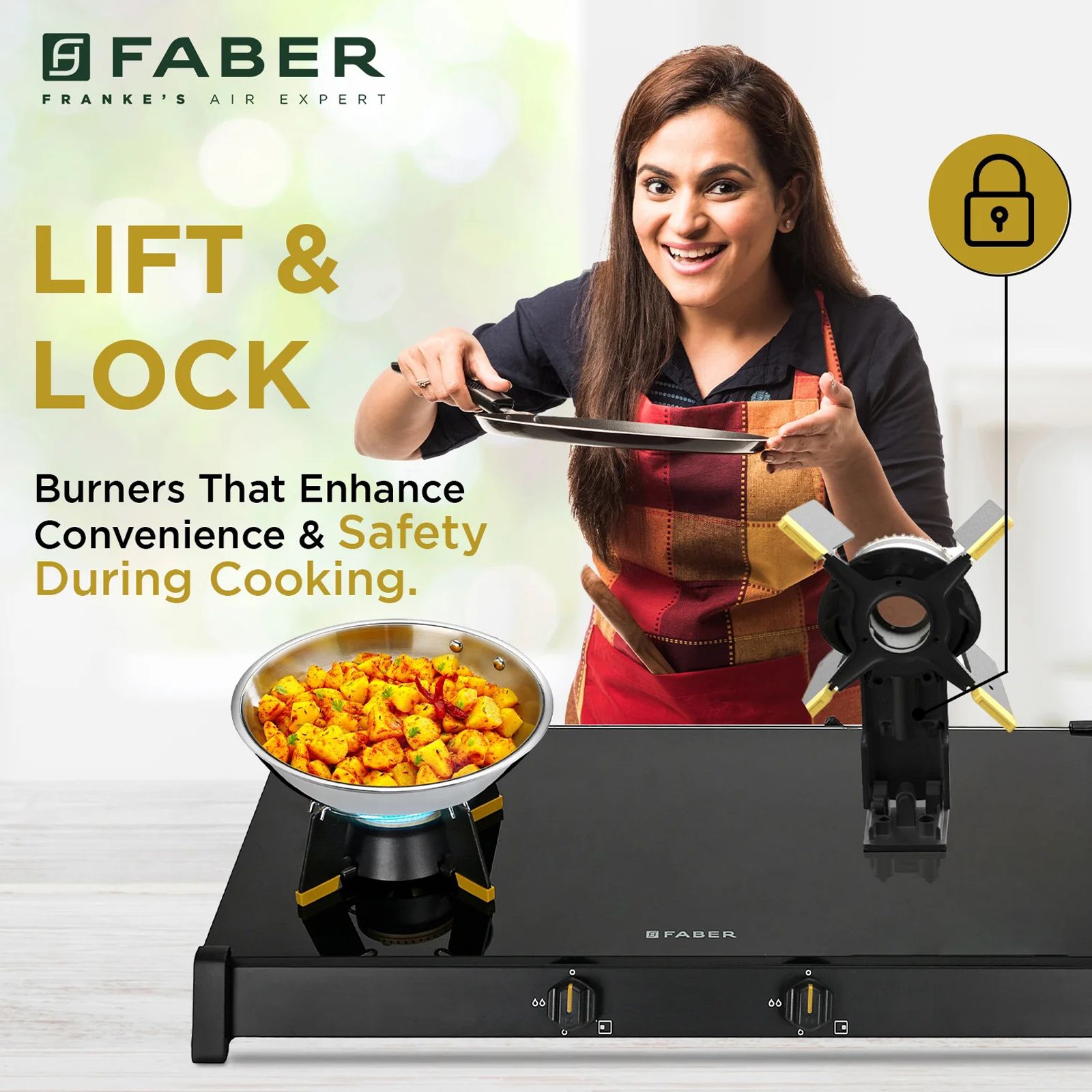 FABER GENIUS 752 Toughened Glass Top 2 Burner Manual Hob (Cast Iron Pan Support, Black) FABER GENIUS 752 Toughened Glass Top 2 Burner Manual Hob (Cast Iron Pan Support, Black)_8