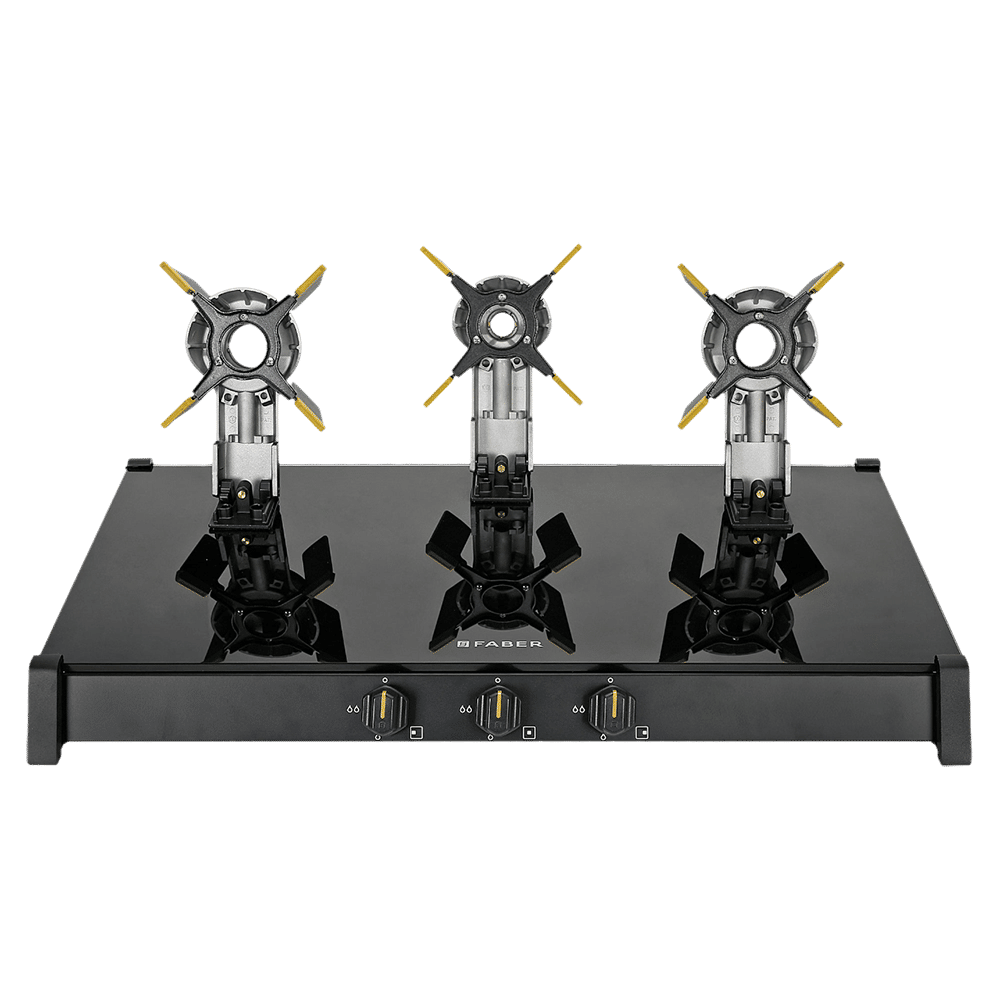 FABER GENIUS 753 Toughened Glass Top 3 Burner Manual Hob (Cast Iron Pan Support, Black) FABER GENIUS 753 Toughened Glass Top 3 Burner Manual Hob (Cast Iron Pan Support, Black)_7