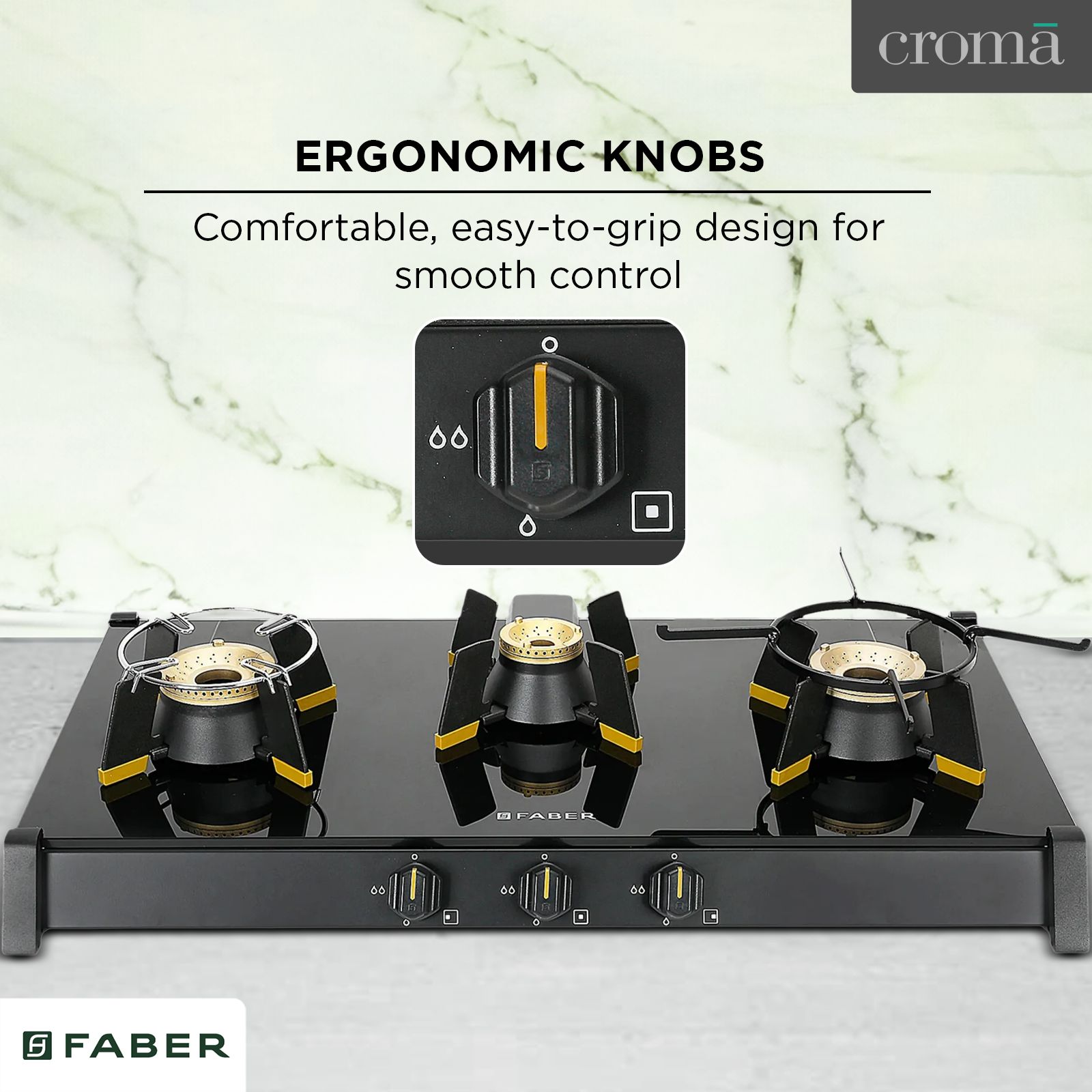 FABER GENIUS 753 AI Toughened Glass Top 3 Burner Manual Hob (Cast Iron Pan Support, Black) FABER GENIUS 753 AI Toughened Glass Top 3 Burner Manual Hob (Cast Iron Pan Support, Black)_19