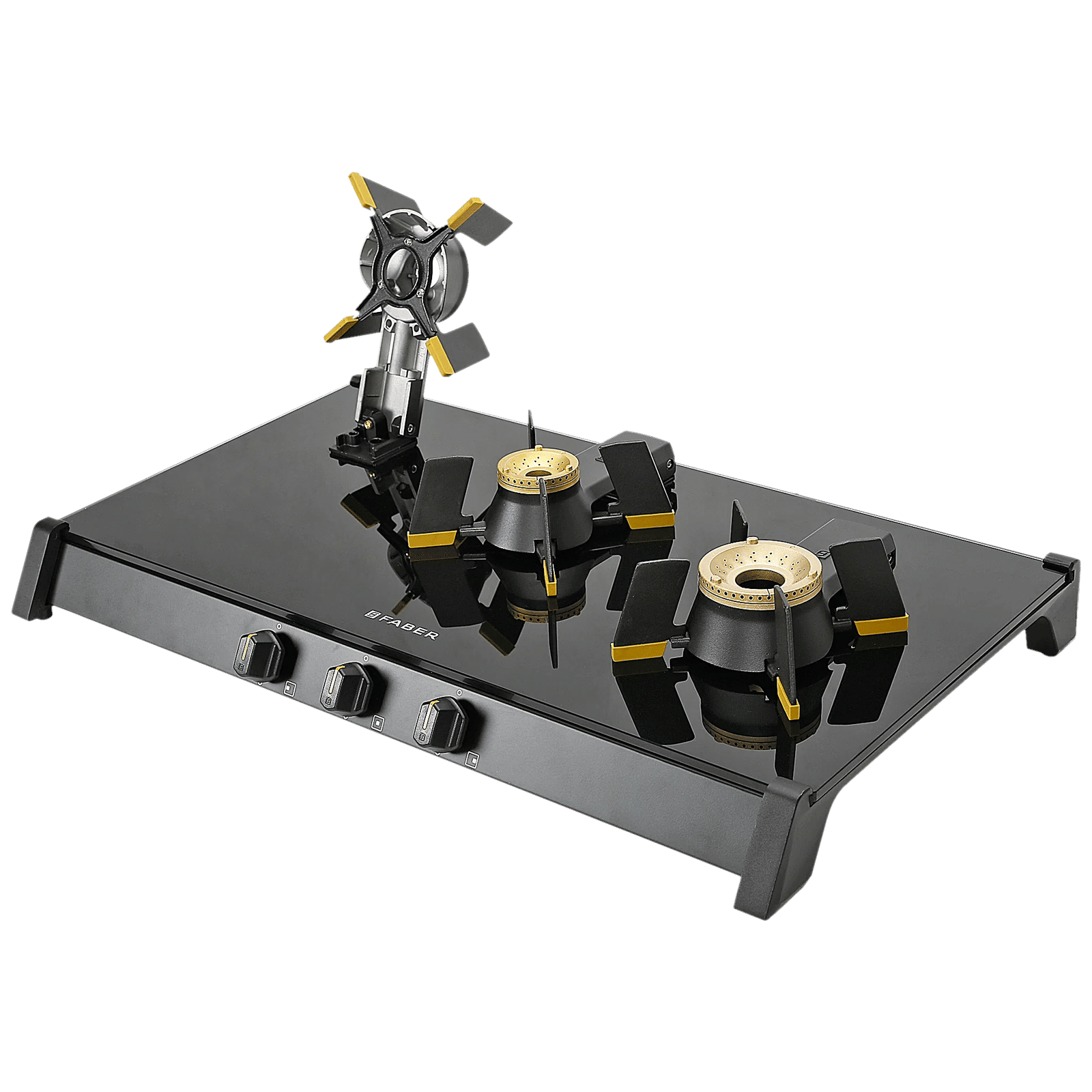 FABER GENIUS 753 AI Toughened Glass Top 3 Burner Manual Hob (Cast Iron Pan Support, Black) FABER GENIUS 753 AI Toughened Glass Top 3 Burner Manual Hob (Cast Iron Pan Support, Black)_7
