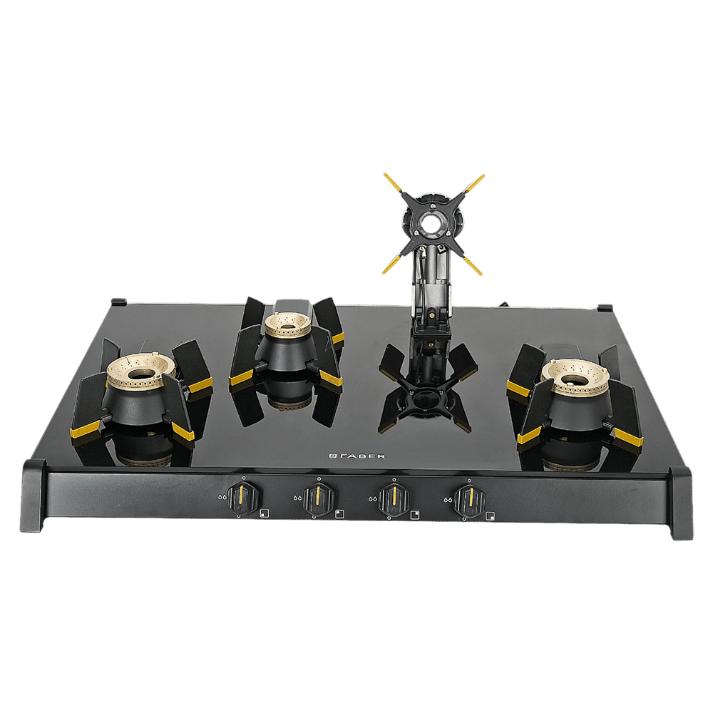 FABER GENIUS 804 AI Toughened Glass Top 4 Burner Manual Hob (Cast Iron Pan Support, Black)_13