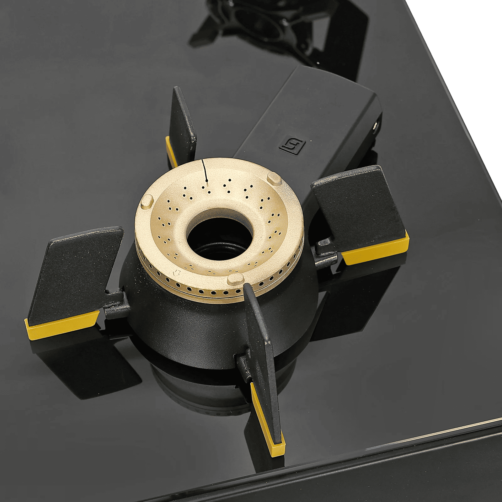 FABER GENIUS 804 AI Toughened Glass Top 4 Burner Manual Hob (Cast Iron Pan Support, Black)_4