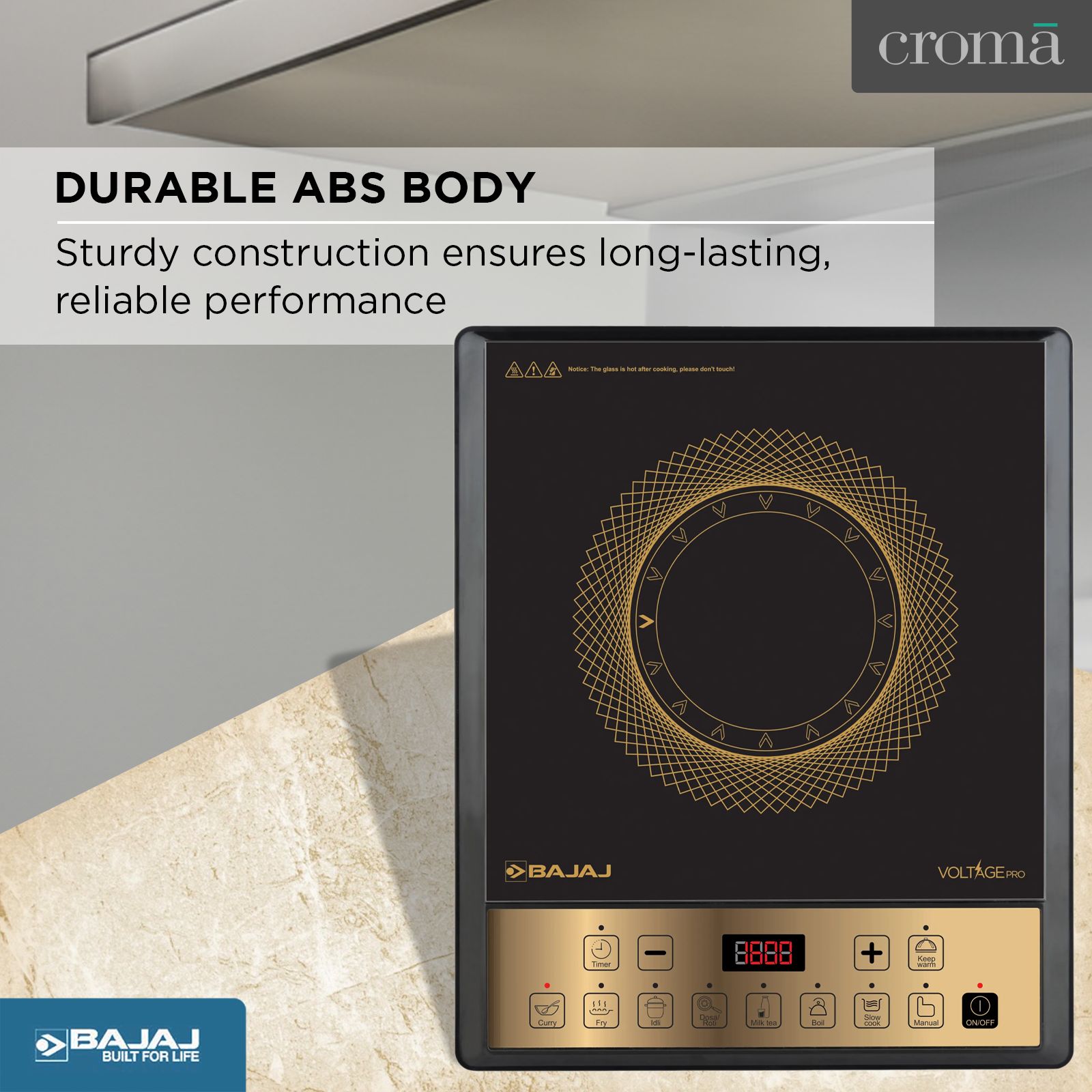 BAJAJ ICX 190TS 1900W Induction Cooktop with 9 Preset Menus BAJAJ ICX 190TS 1900W Induction Cooktop with 9 Preset Menus_10