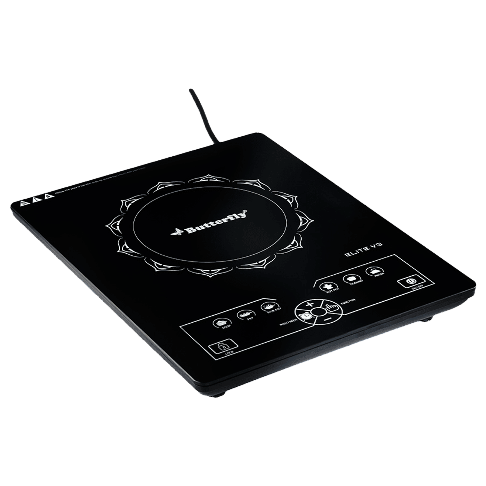 Butterfly Elite V3 2200W Single Induction Cooktop with 6 Cooking Menus_4